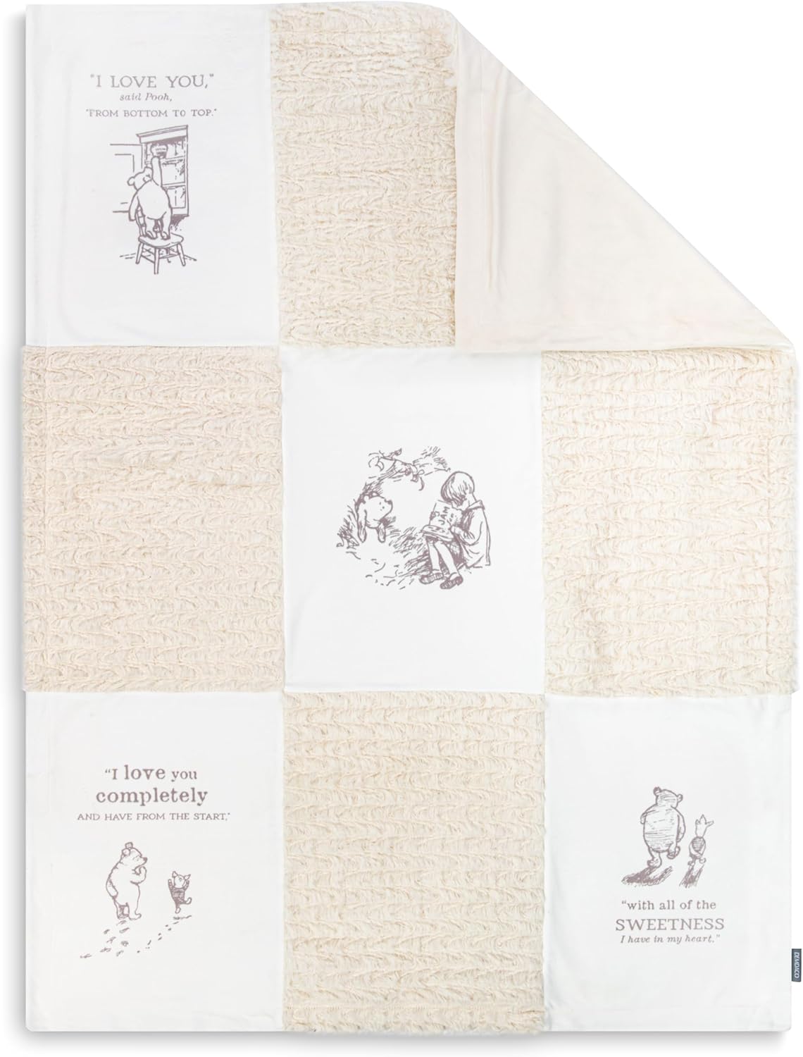 DEMDACO Pooh Classic Yellow Bear 30x40 Inch Blanket