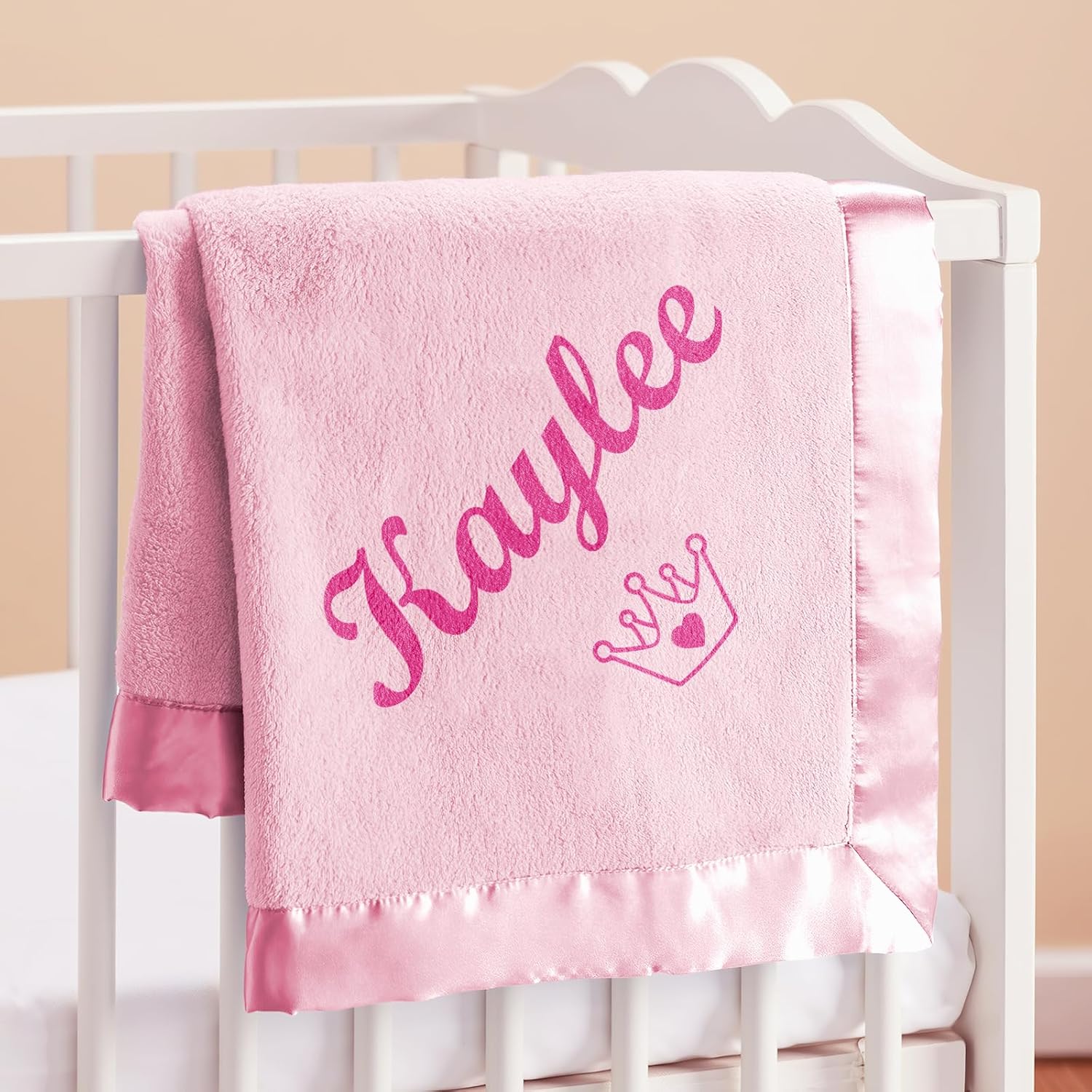 Yofair Personalized Baby Blanket with Name Customized Blanket for Newborn