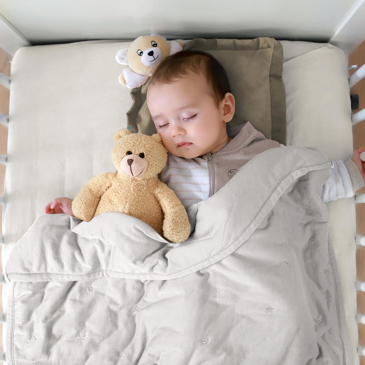 Lulu Moon Baby Crib Blanket - Lightweight 30x40 Jersey Cotton Quilt