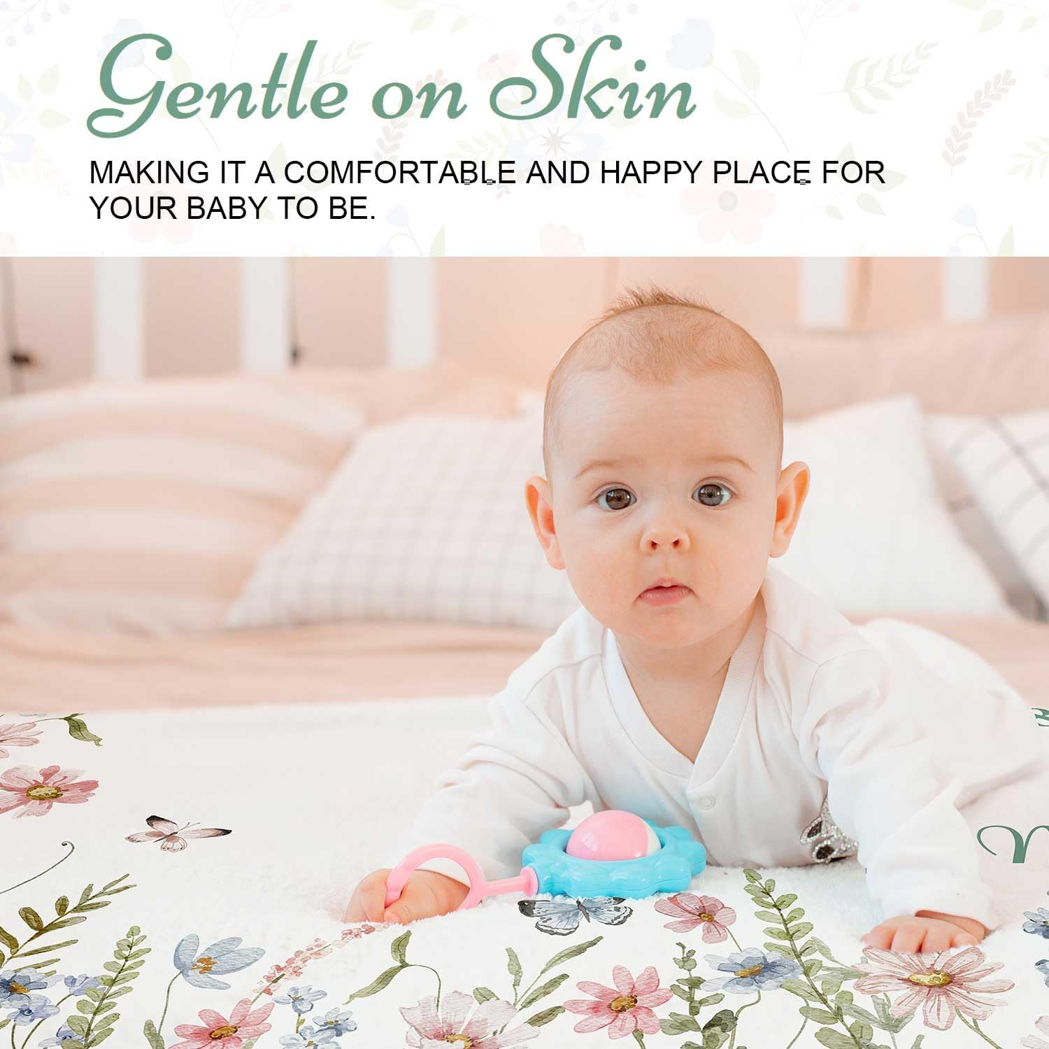 Wildflower Baby Monthly Blanket - Soft Personalized Boho Design