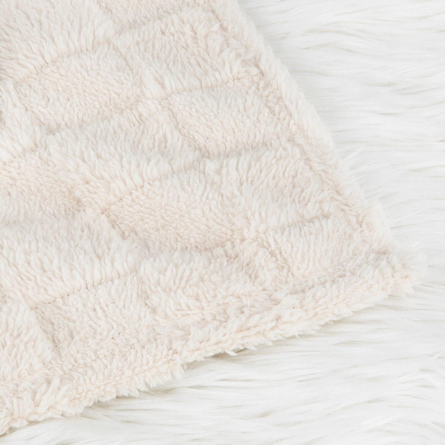 HOMRITAR 3D Gingham Fleece Baby Blanket 30x40 Inches