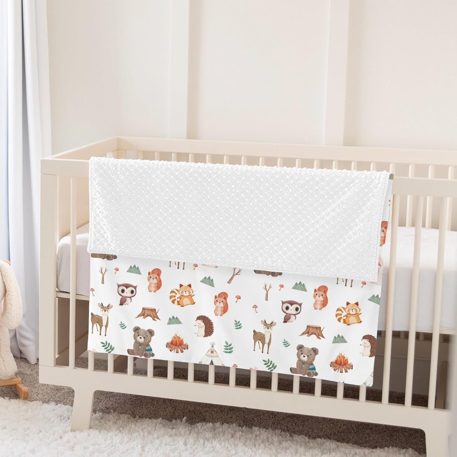 Ultra Soft Mink Dotted Baby Blanket for Baby Toddler and Pets