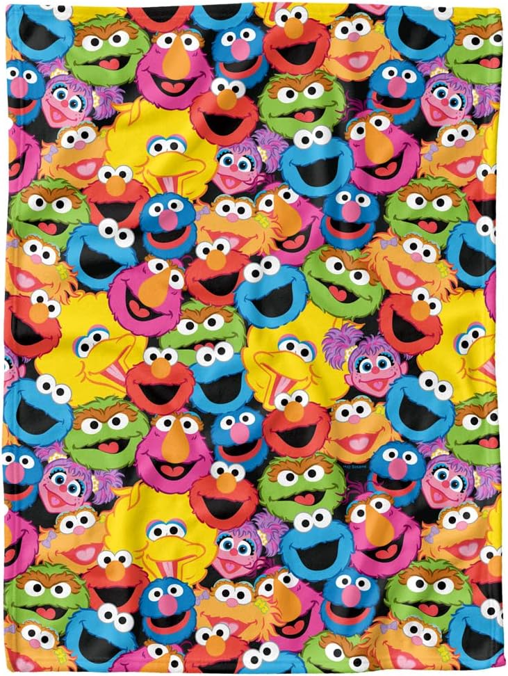LOGOVISION Sesame Street Baby Blanket 30X40 Character Head Collage