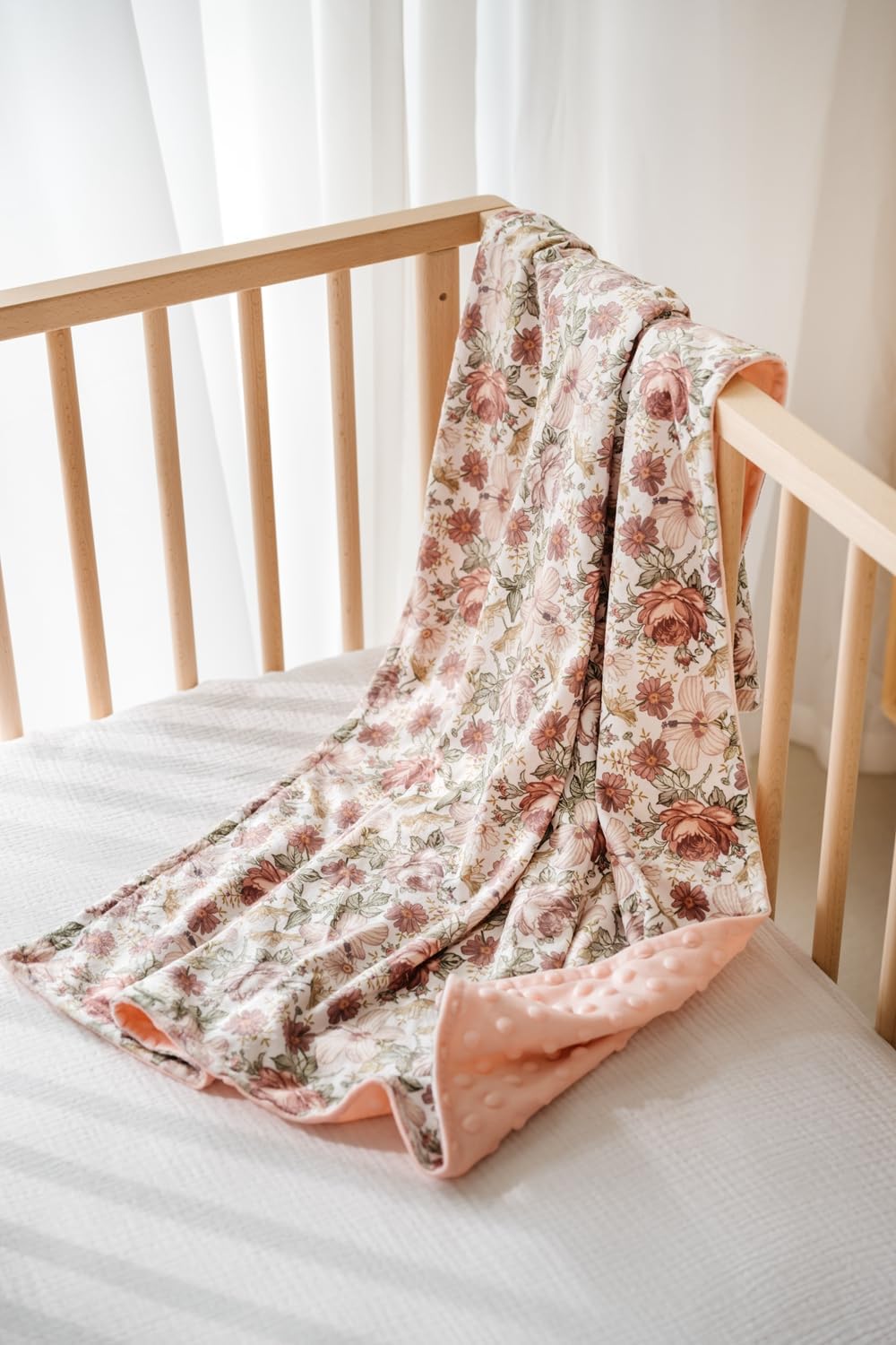 Little Jump Baby Blanket - Soft Plush Minky with Dotted Backing