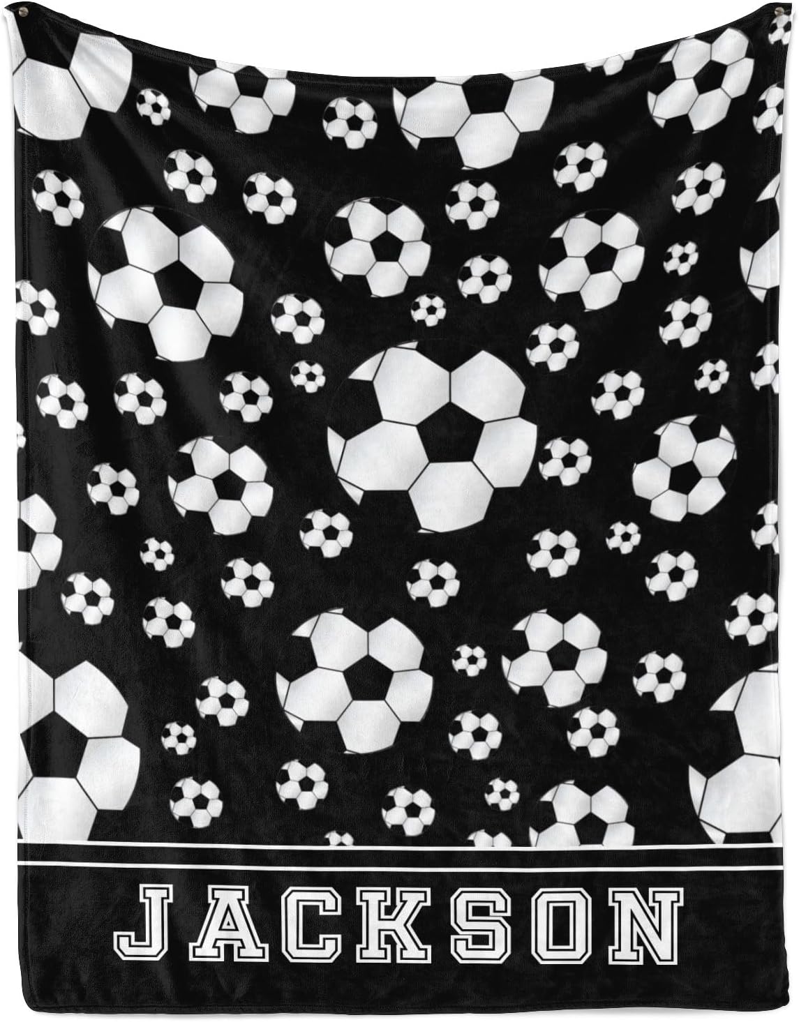 Deven Soccer Baby Blanket - Custom Name Gift