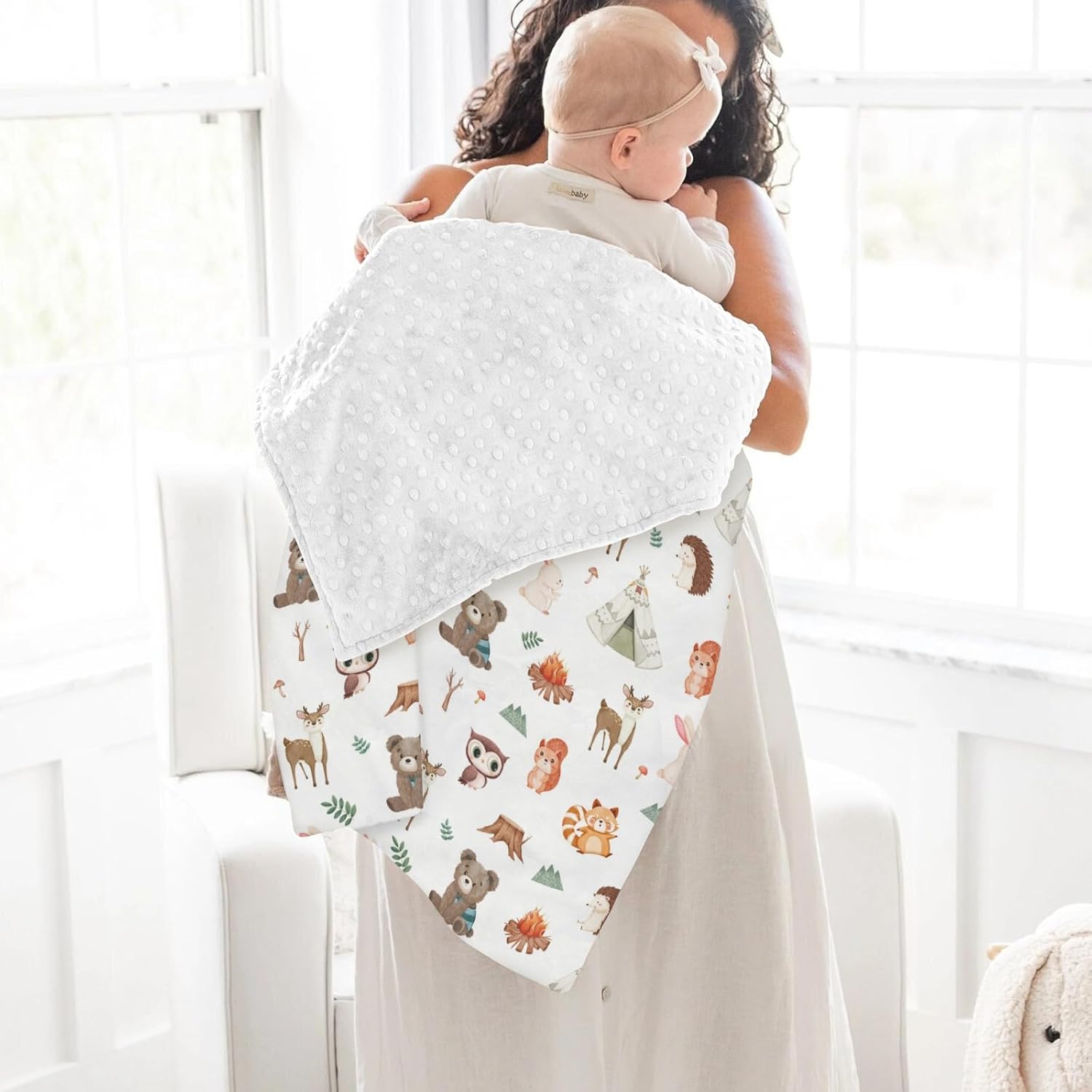 Ultra Soft Mink Dotted Baby Blanket for Baby Toddler and Pets
