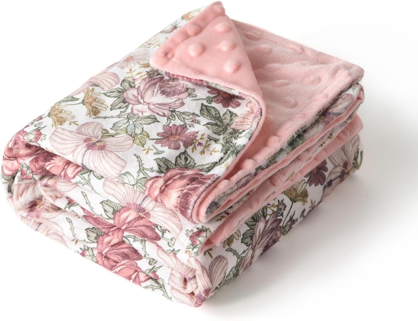 Little Jump Baby Blanket - Soft Plush Minky with Dotted Backing