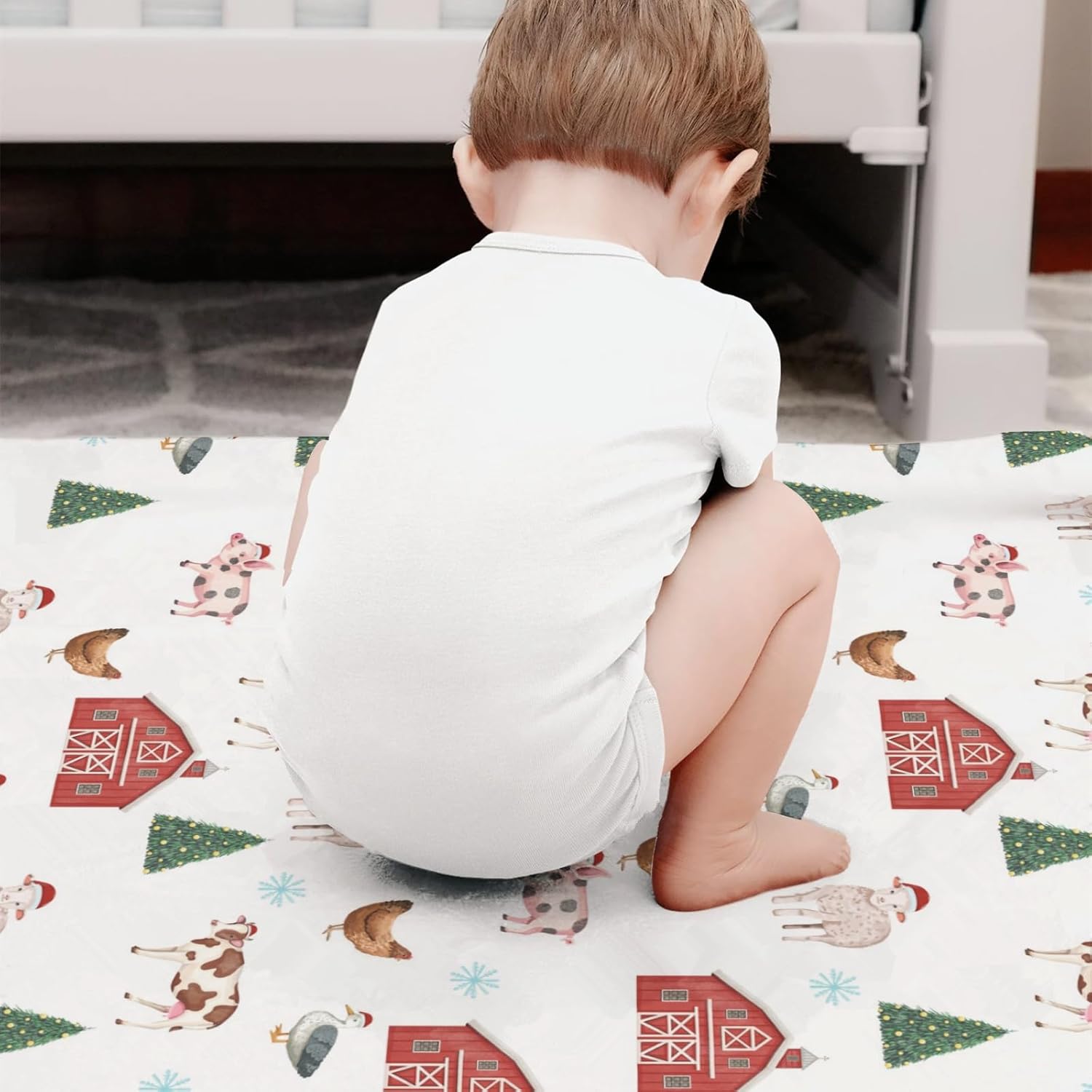 Flannel Farm Animal Baby Blankets for Newborn Toddler