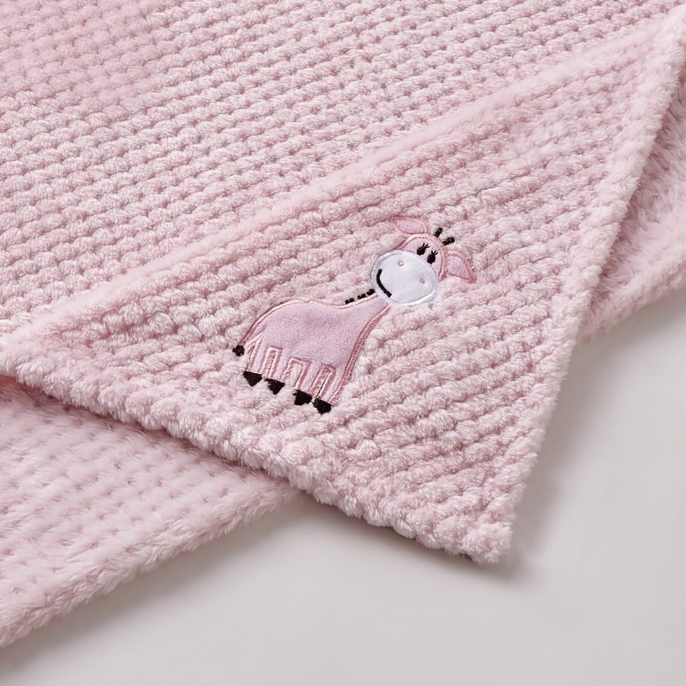 CREVENT 30X40 Fluffy Warm Baby Blanket with Giraffe Design