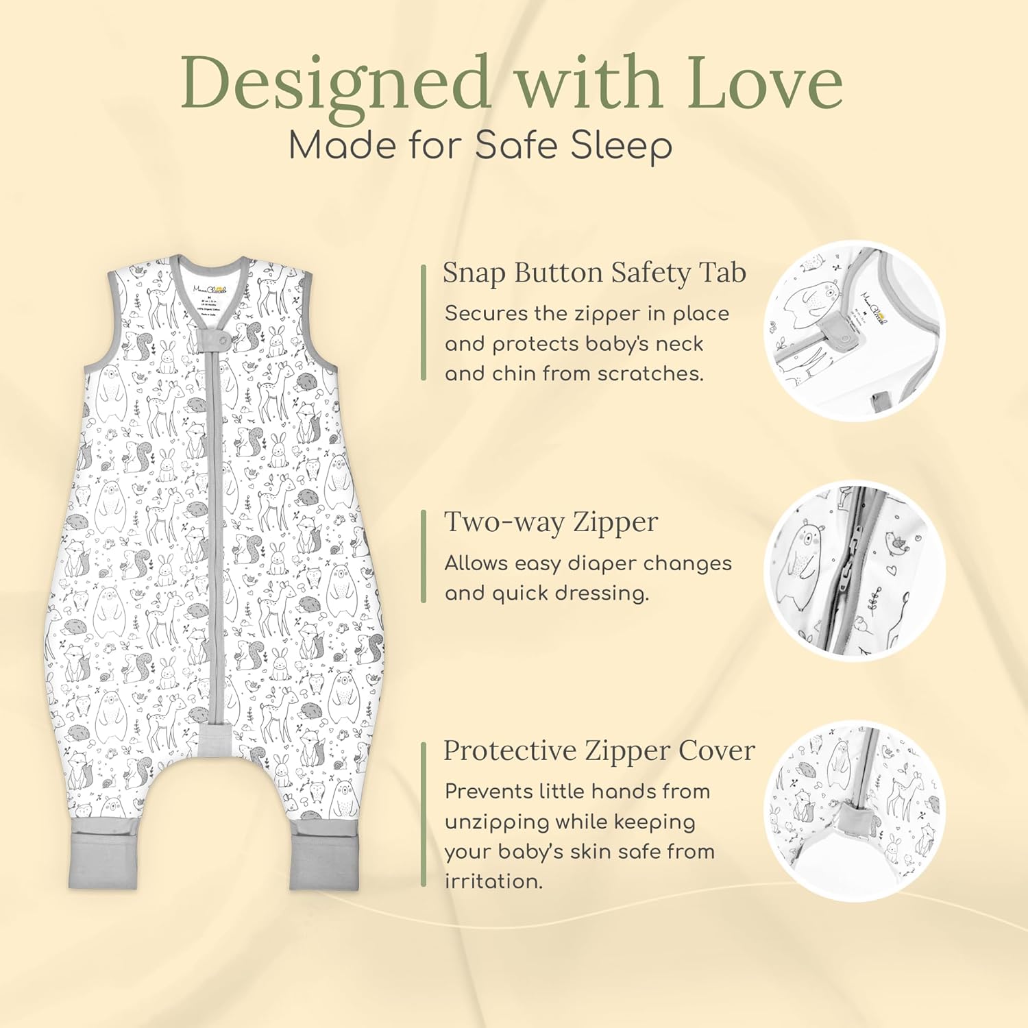 Mama Cheetah Toddler Sleep Sack with Feet 10 TOG 1