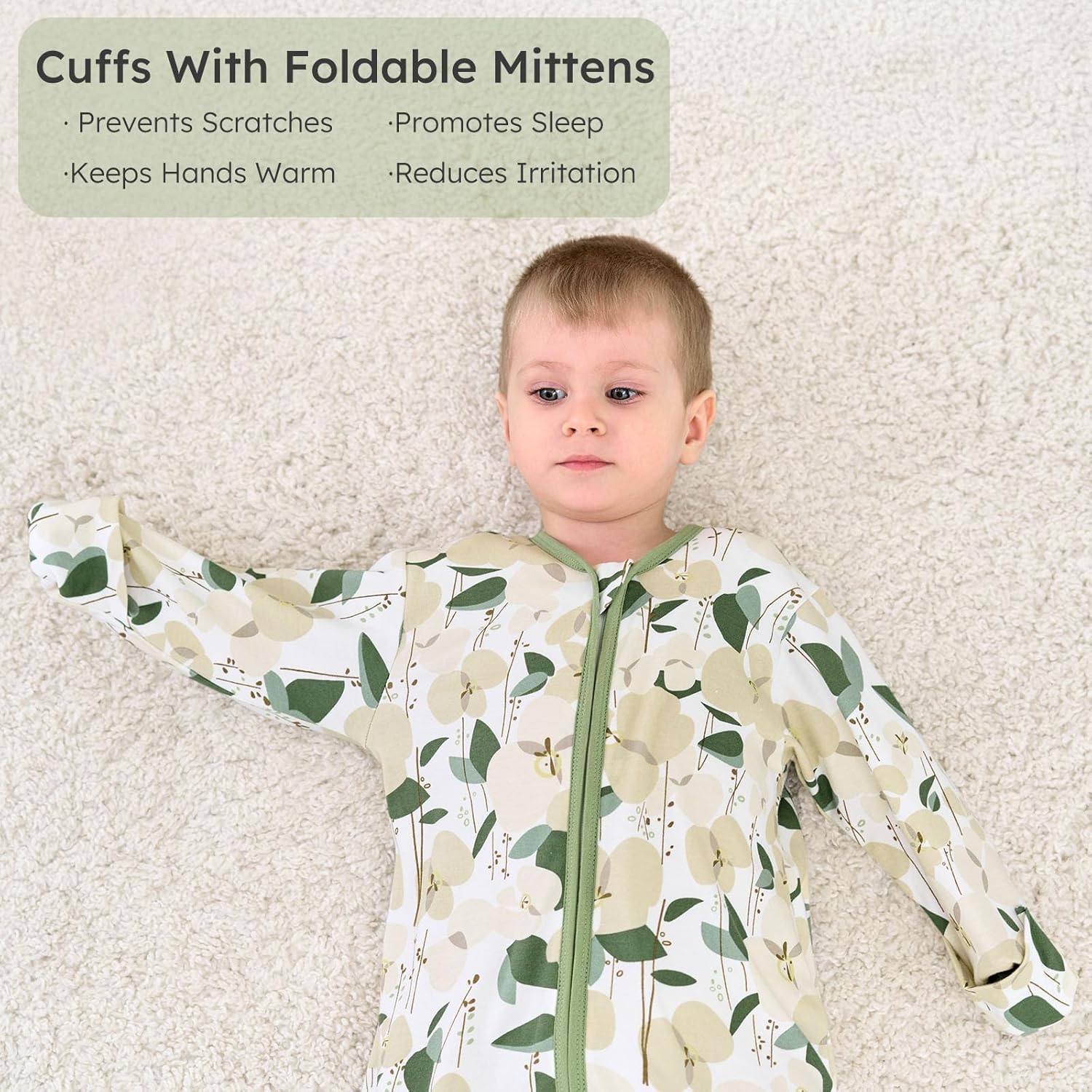 Yoofoss Baby Sleep Sack 0-6 Months 100 Cotton 2-Way Zipper 1