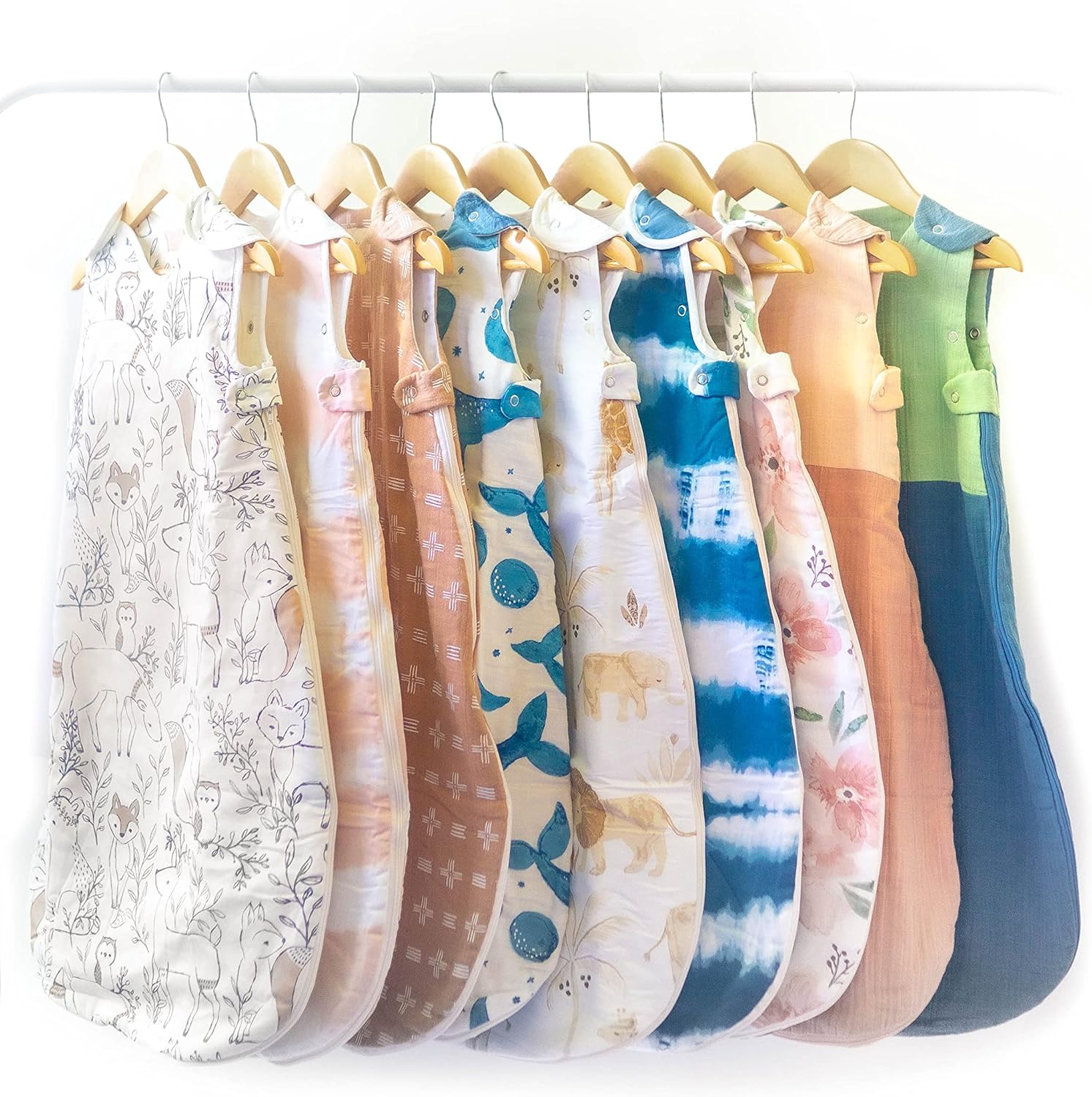 Crane Baby Wearable Blanket Soft Cotton for Newborns 0-9 Months