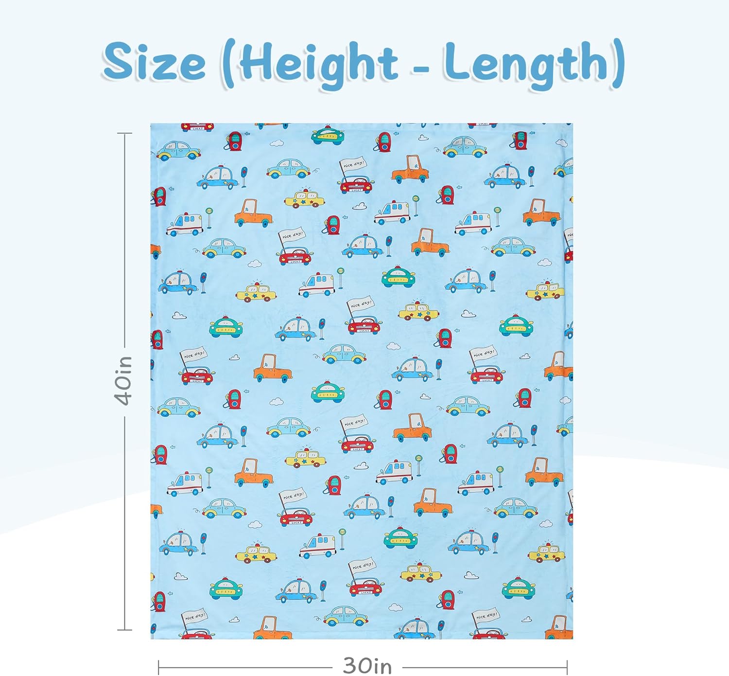 QSTEHEML Soft Double Layer Baby Blanket for Boys Girls