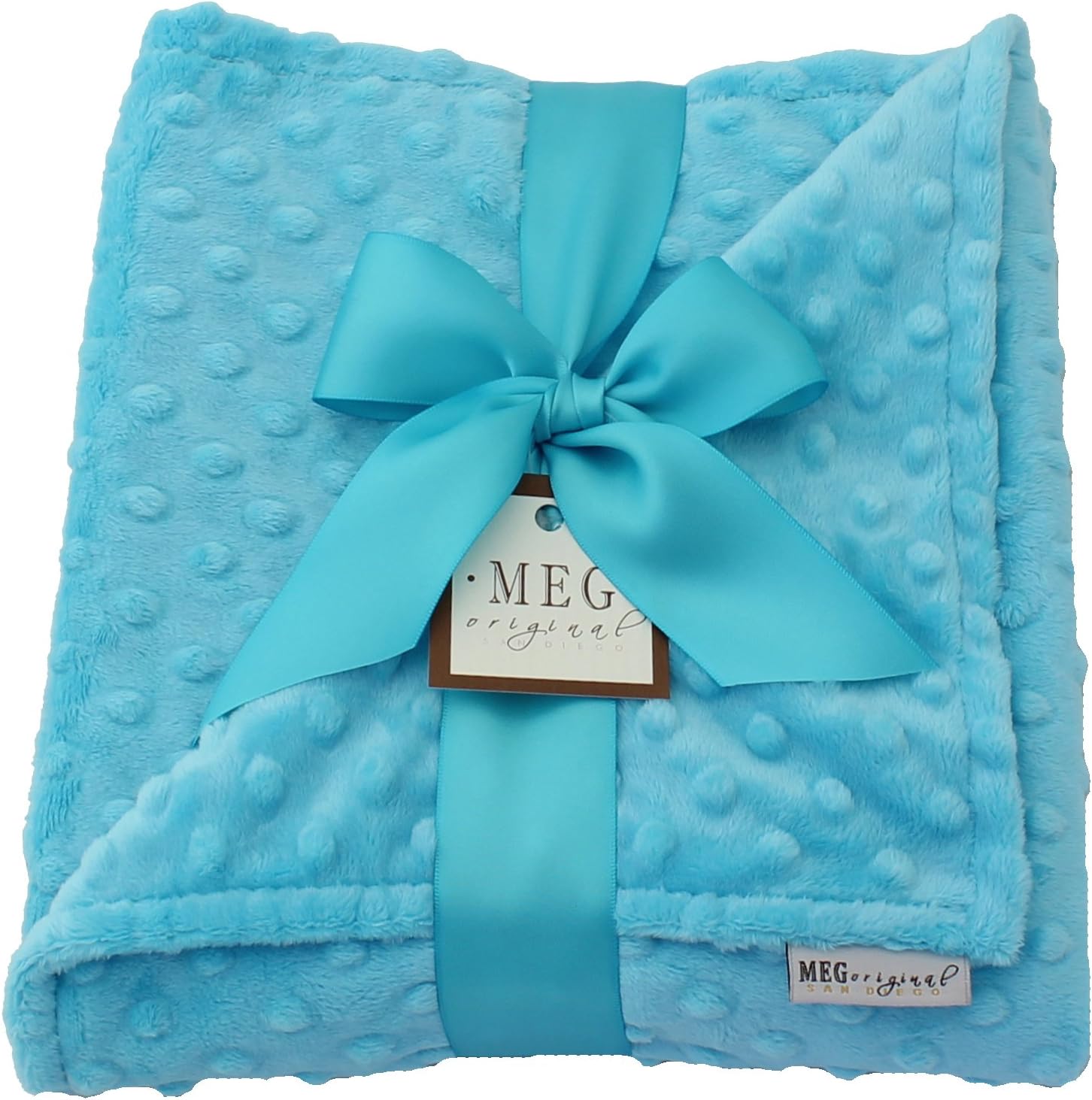 MEG Original Turquoise Minky Dot Baby Blanket