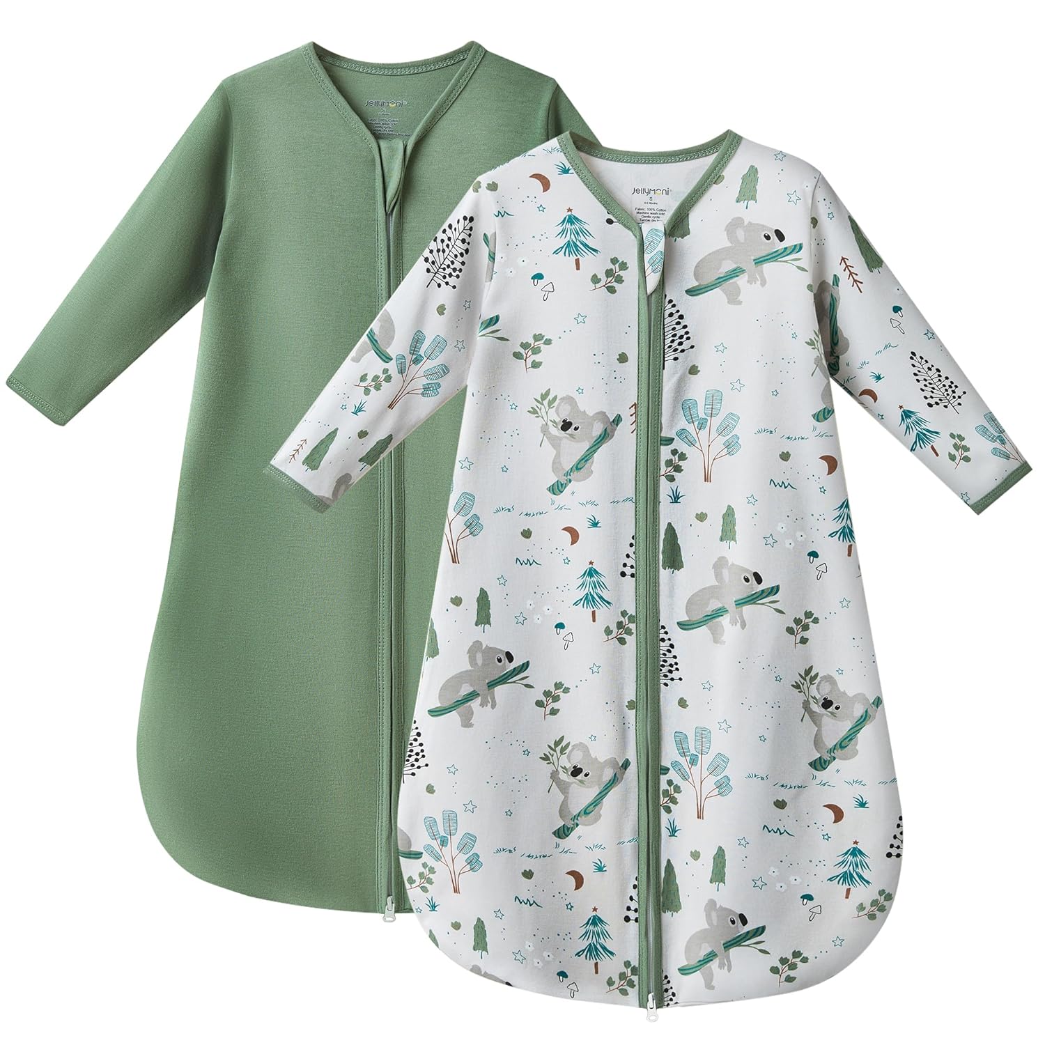 JELLYMONI 6-12 Months Sleep Sack 2 Pack 100 Cotton