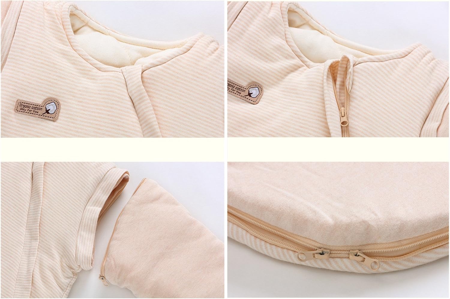 OuYun Organic Sleeping Bag with Detachable Sleeves
