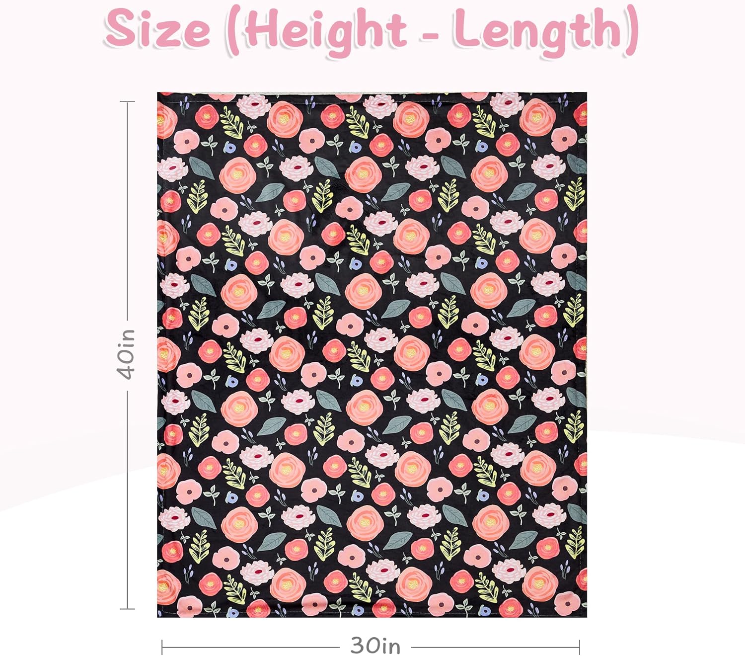 QSTEHEML Double Layer Baby Blanket with Dotted Backing