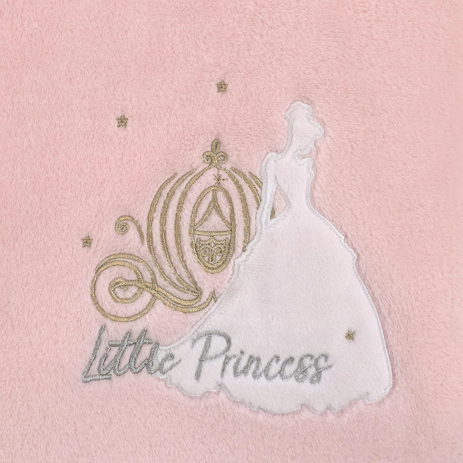 NoJo Disney Princess Enchanting Dreams Pink Blanket with Silver Trim