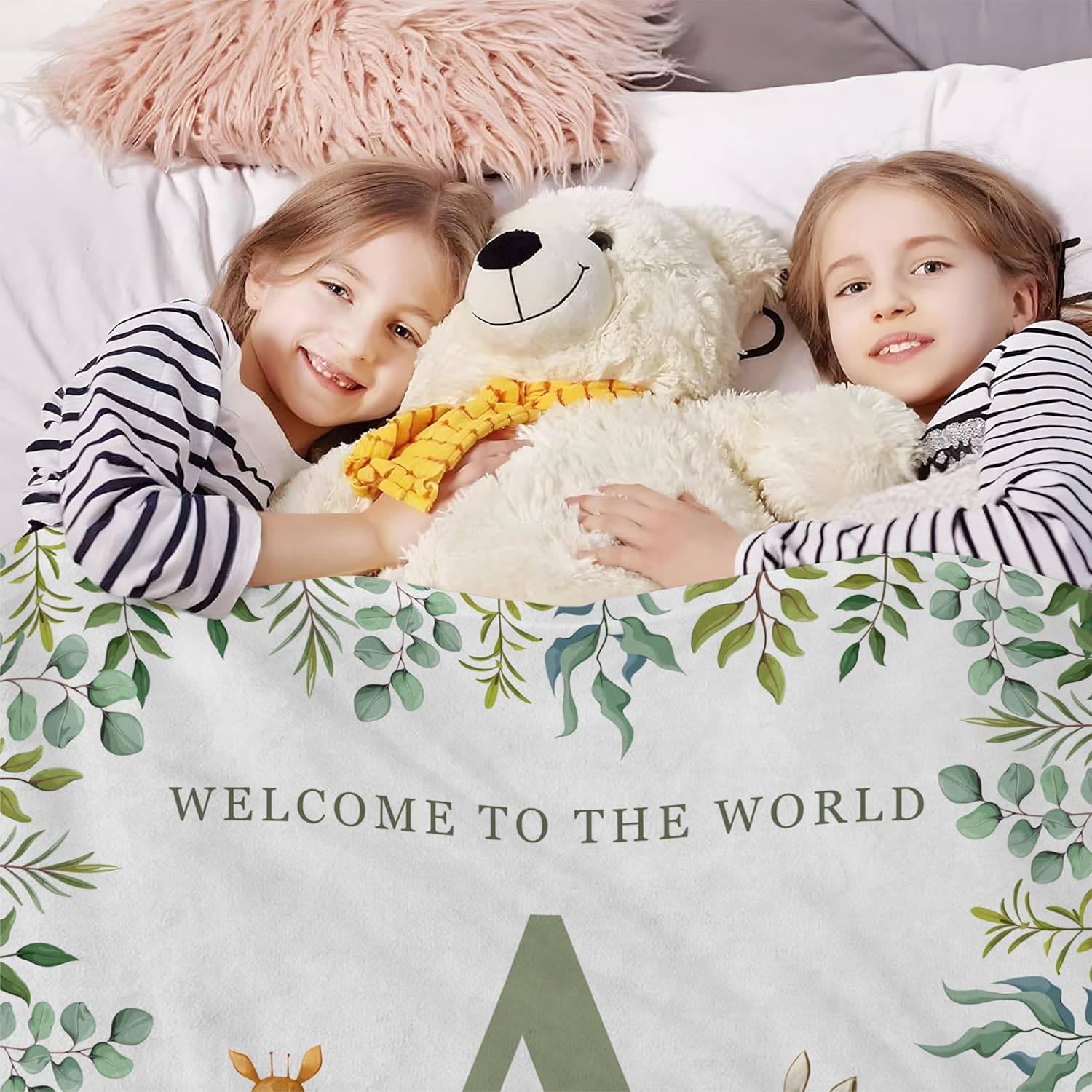 Personalized Baby Blanket with Name for Girls and Boys
