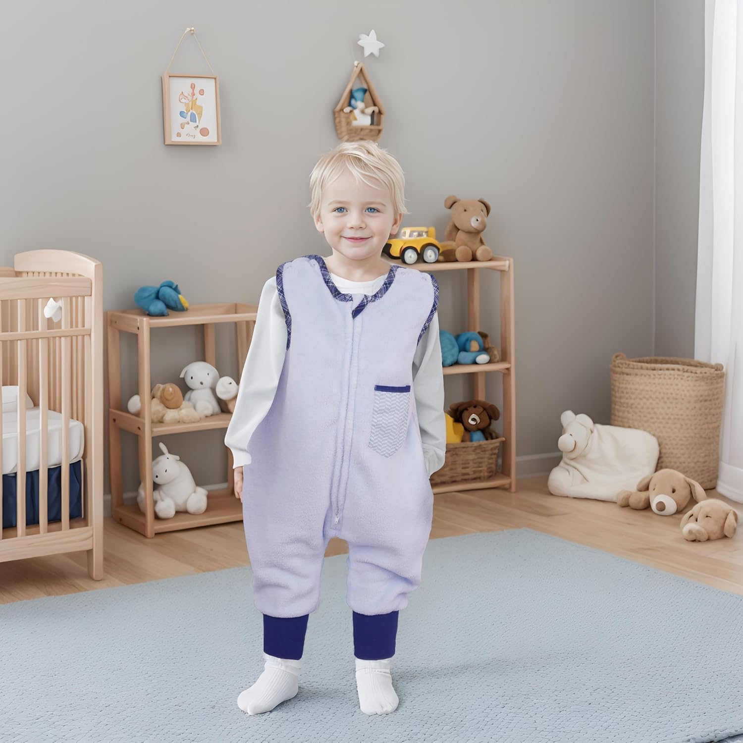 BLOOMSTAR Toddler Sleep Sack with Feet for 3-6 Years