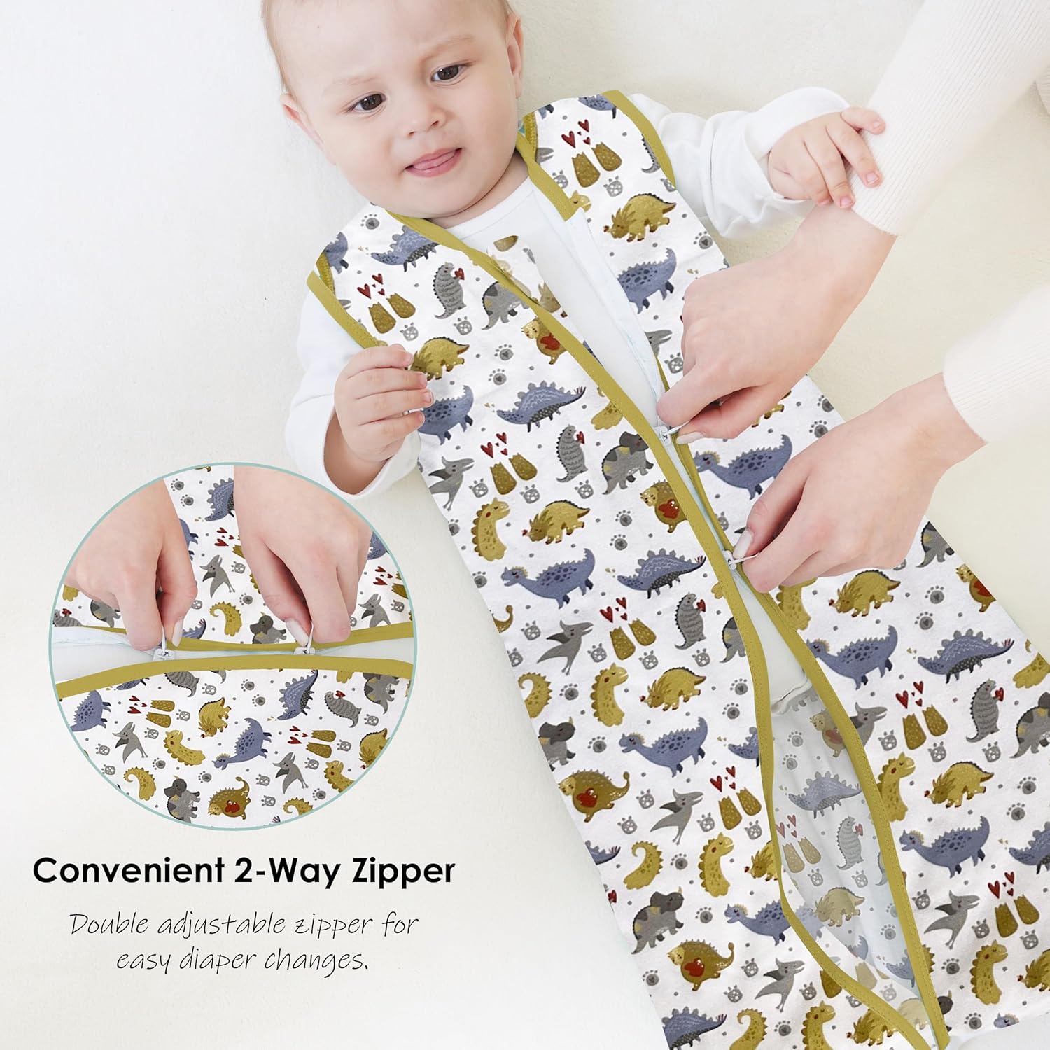 Cute Castle 0-6 Months Sleep Sack - 100 Cotton 2-Way Zipper