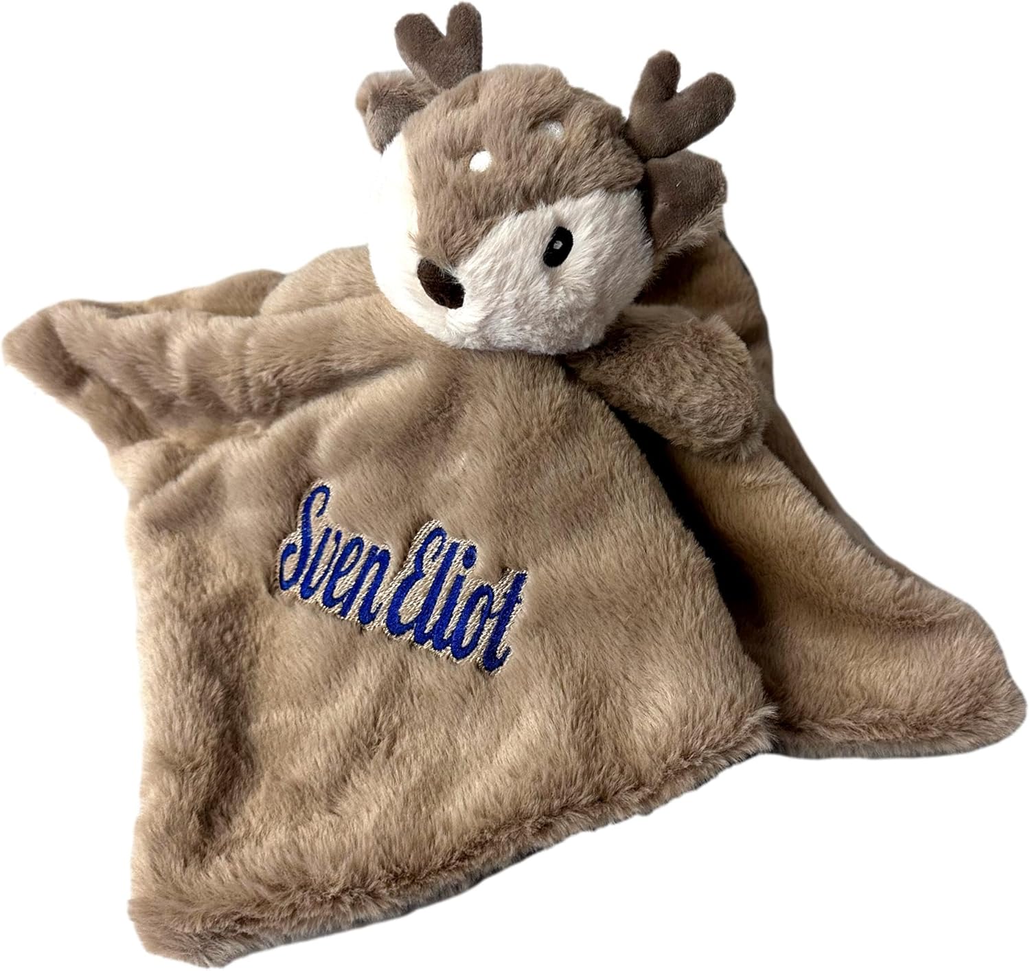 Personalized Plush Fawn Reindeer Baby Lovey Security Blanket