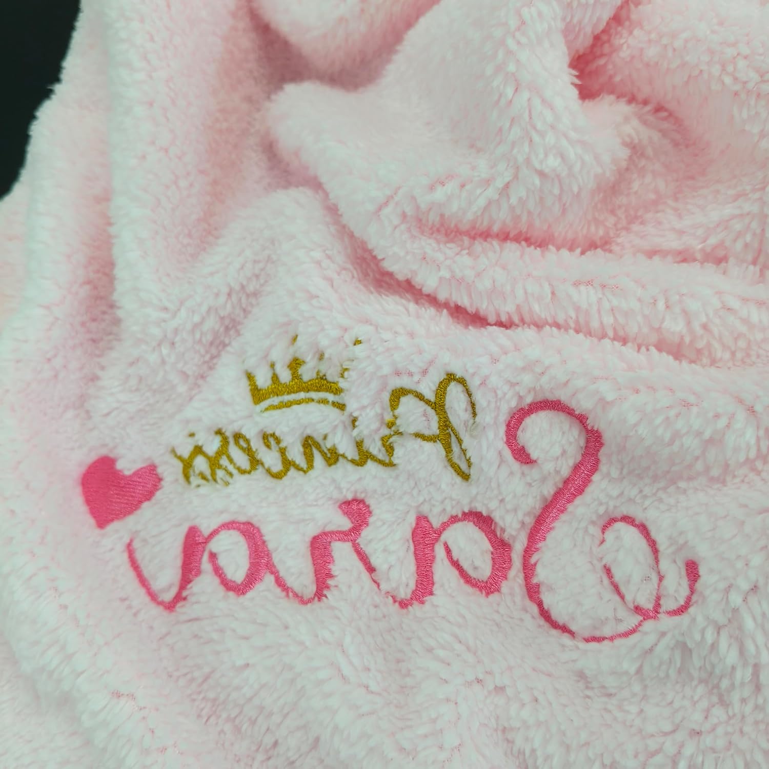 Personalized Baby Blanket with Name - 27x35 Inch Pink Minky Fleece