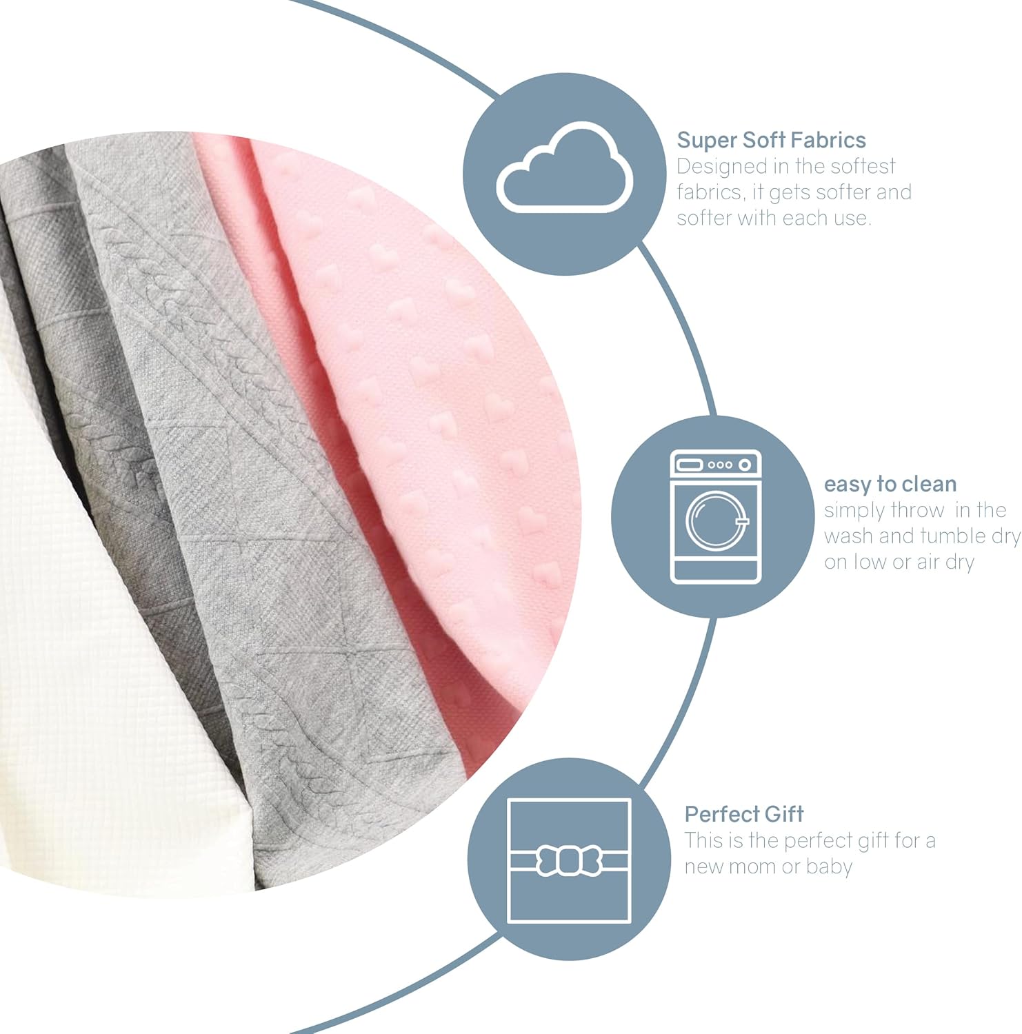 GooseWaddle Luxury Knit Baby Blanket 30x40 Lavender
