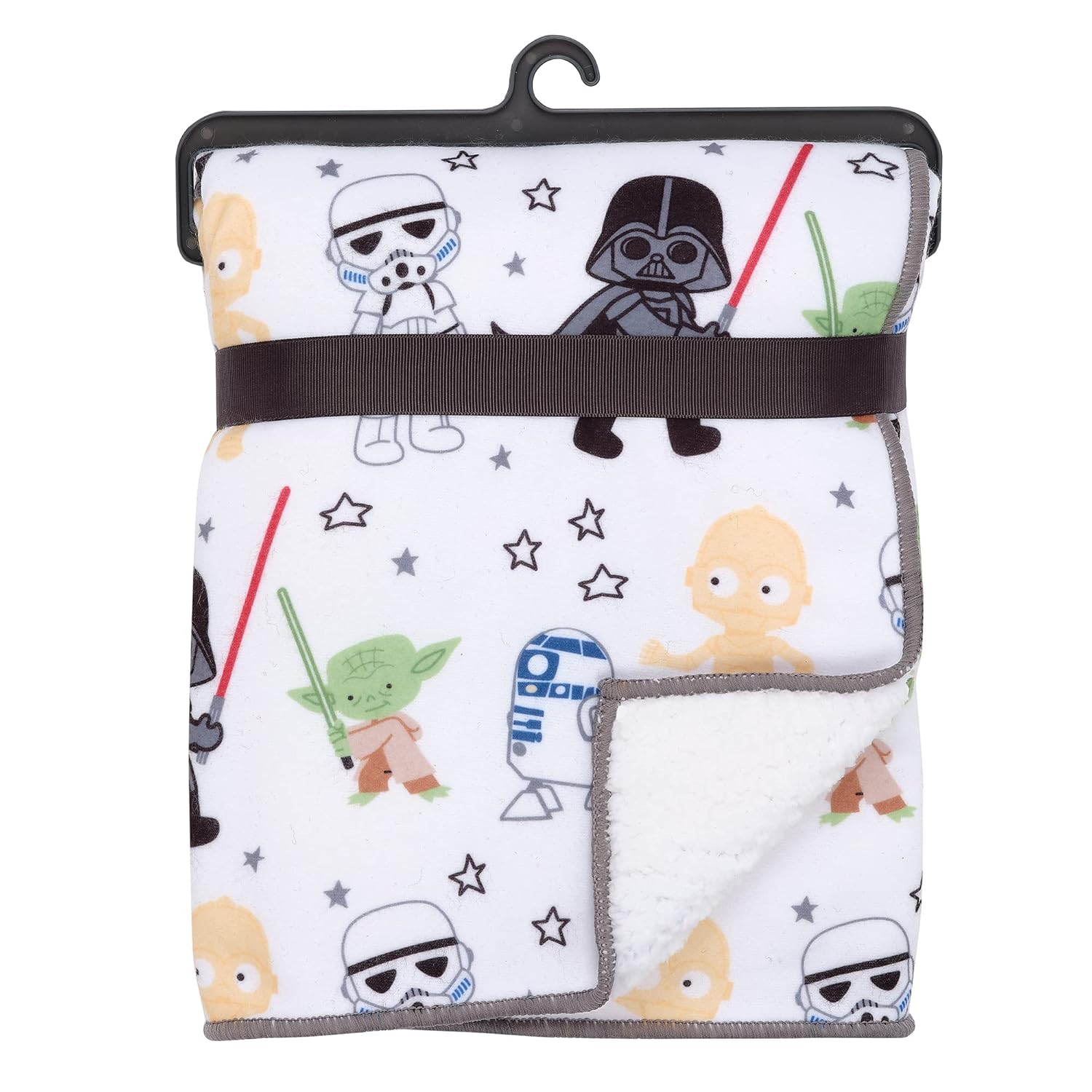 Lambs Ivy Star Wars Fleece Baby Blanket with Yoda and Darth Vader