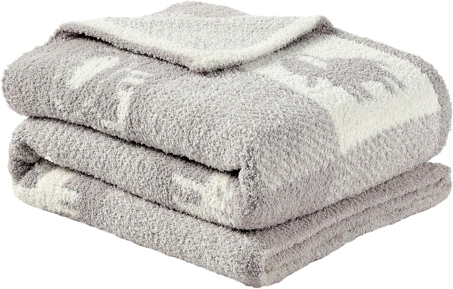CREVENT 30X40 Chenille Baby Blanket for Baby and Pet Animal Grey 75X100cm