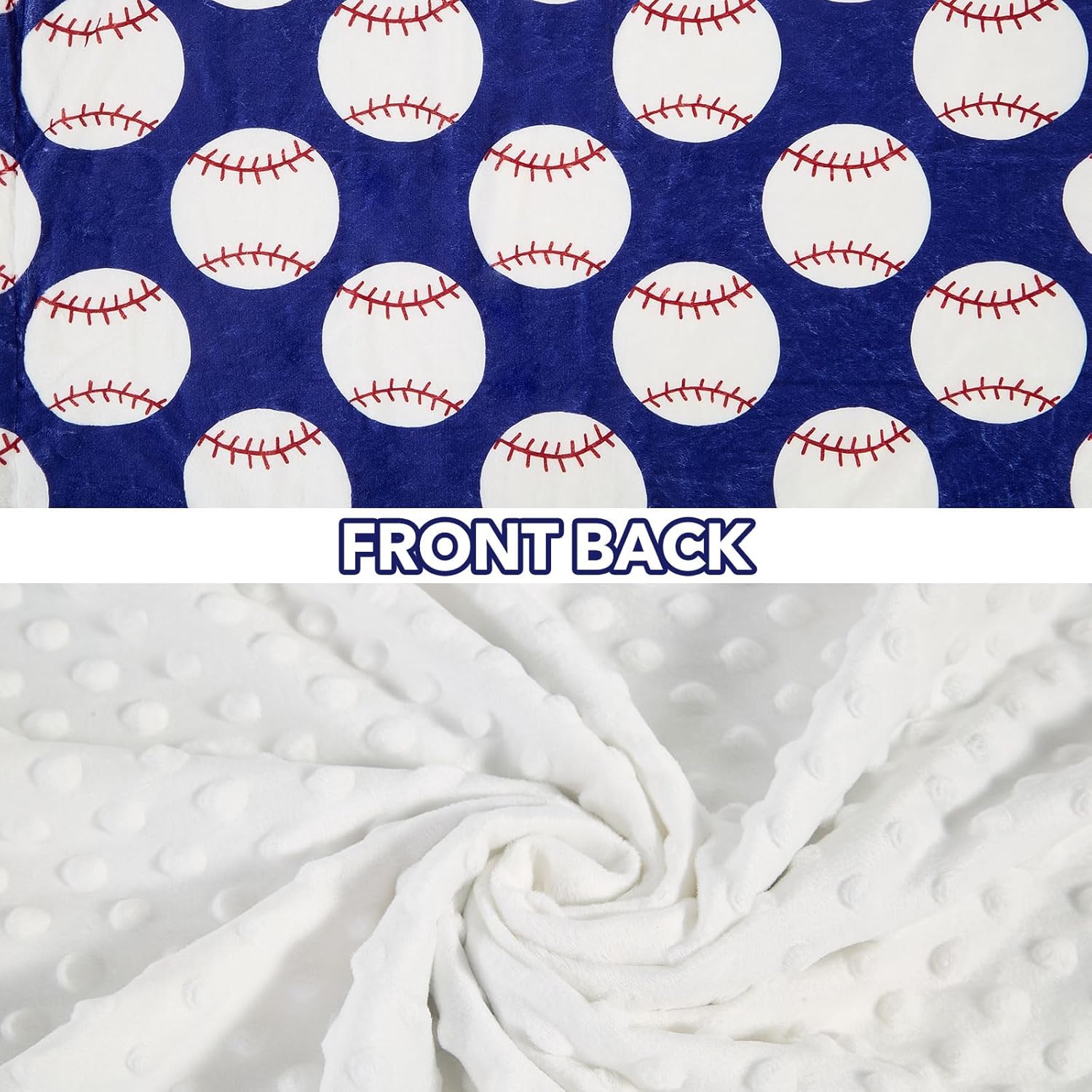Baseball Baby Blanket Soft Fleece Double Layer 265x40 Inches