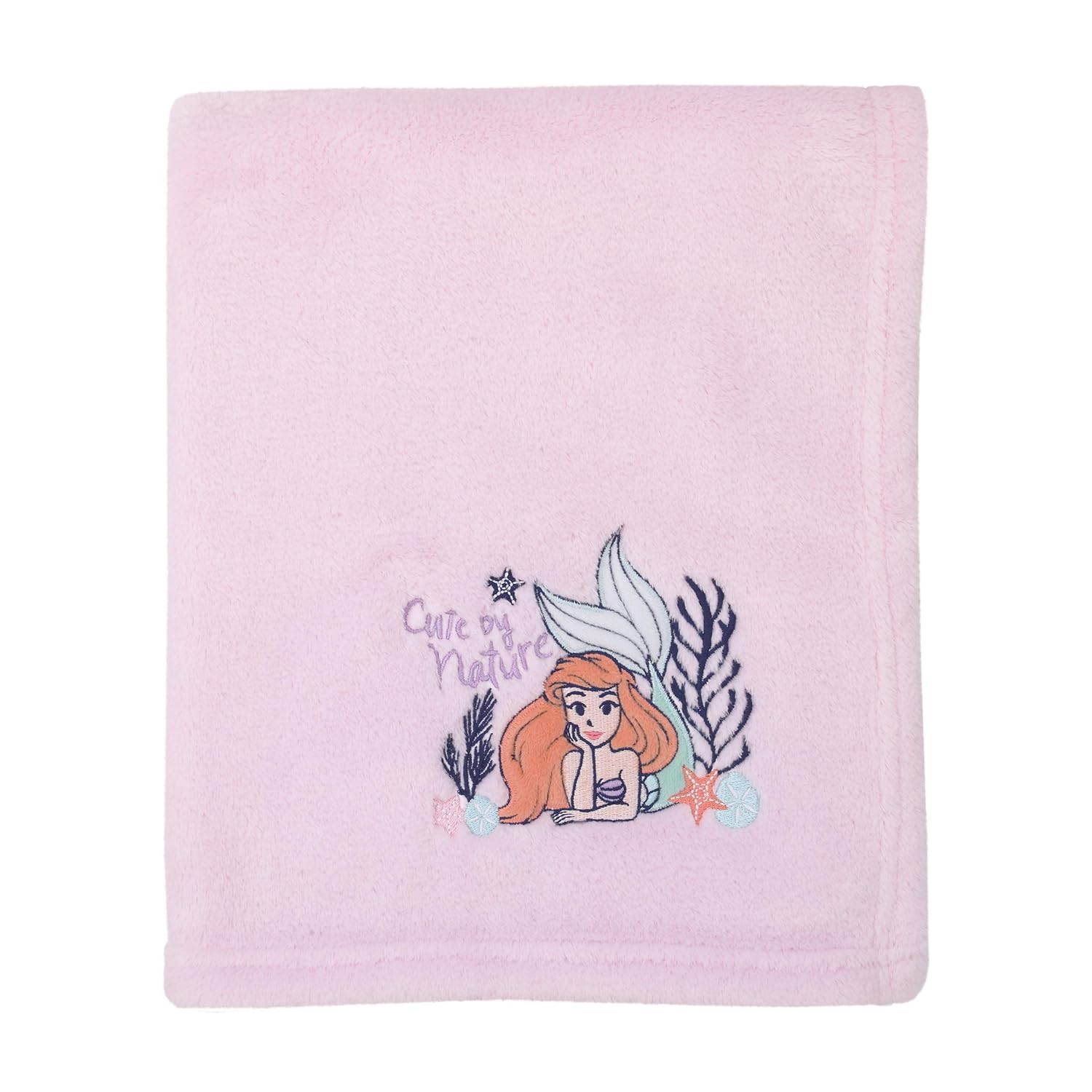 Disney Little Mermaid Ariel Pink Coral Baby Blanket