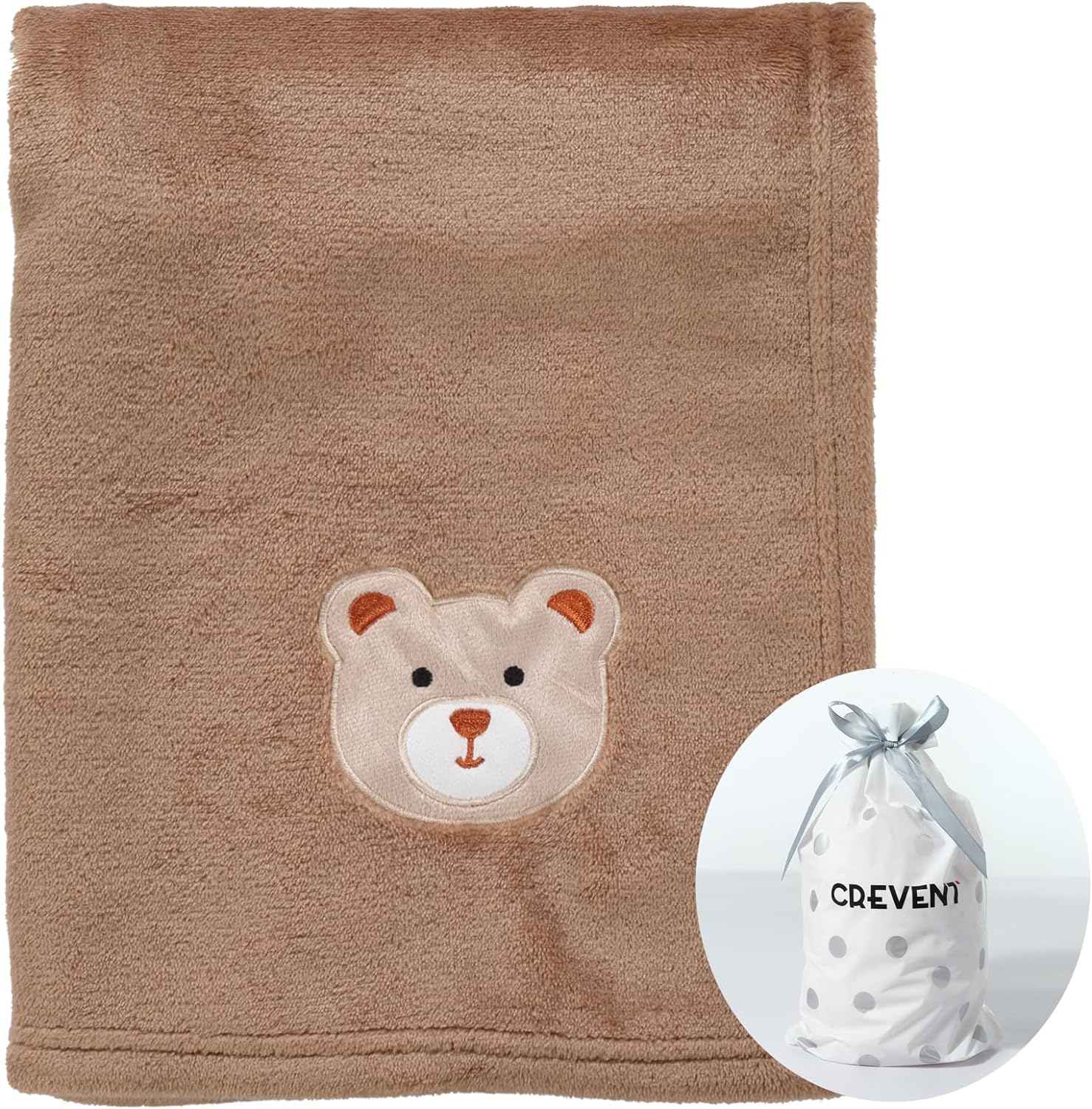 CREVENT 30X40 Fluffy Bear Baby Blanket