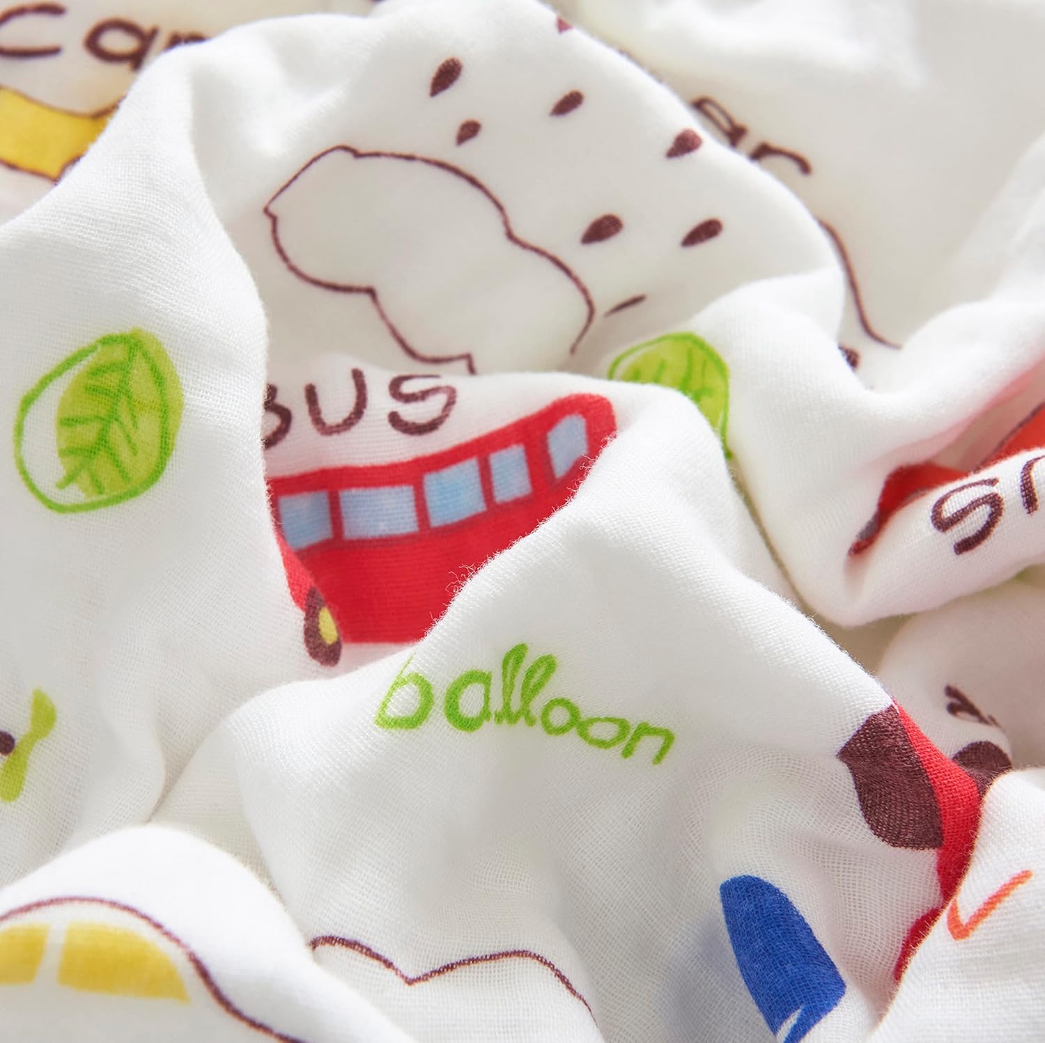 J-pinno Cars Muslin Blanket Reversible 6 Layer Baby Bed Blanket