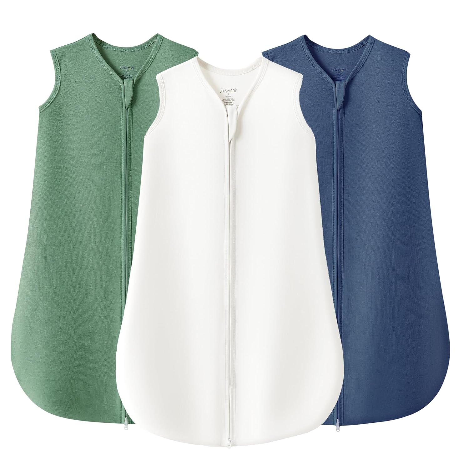 JELLYMONI 18-24 Months Sleep Sack 3 Pack 100 Cotton 05 TOG