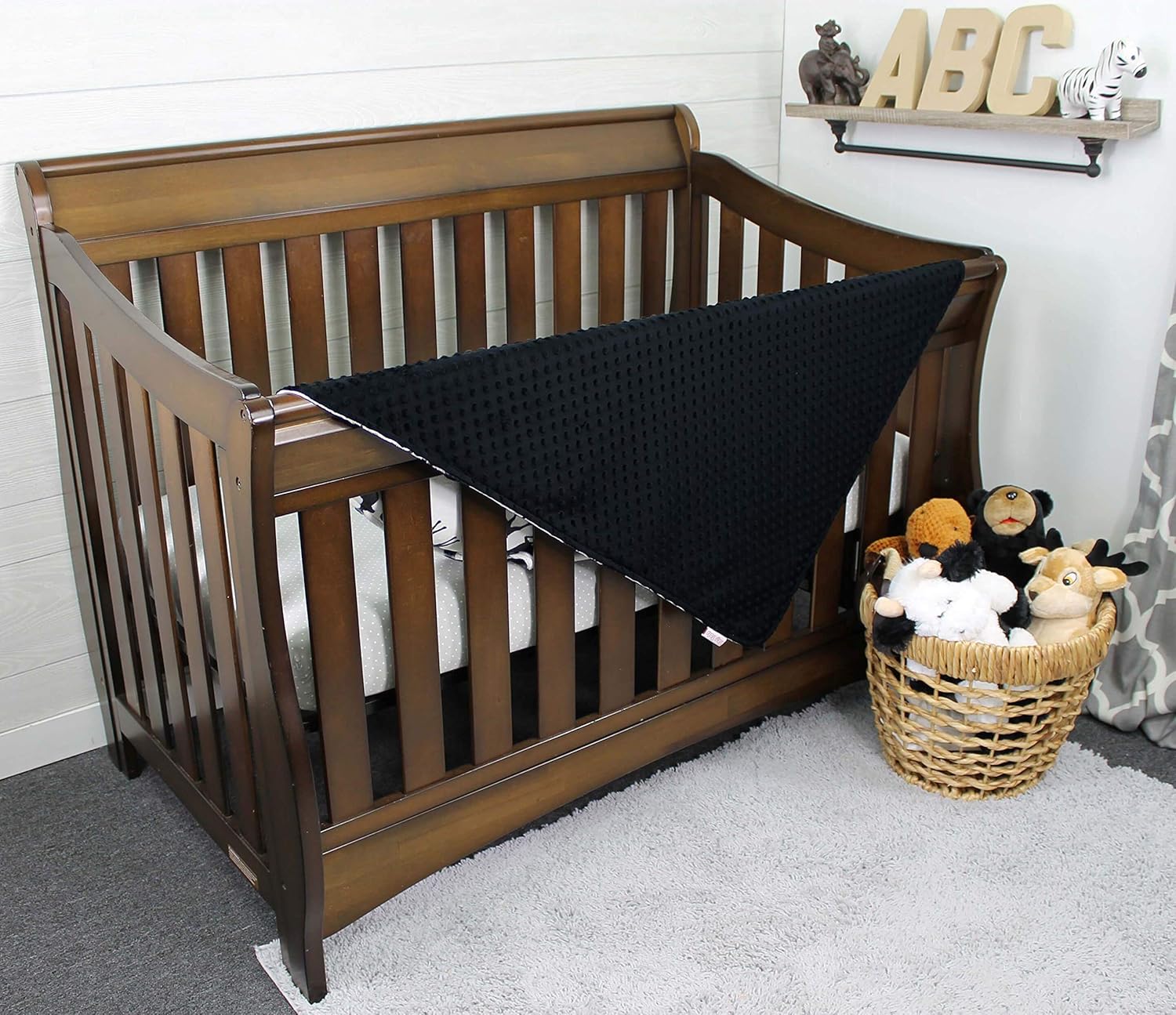Top Tots Baby Blanket - Black Horned Animal Deer 1