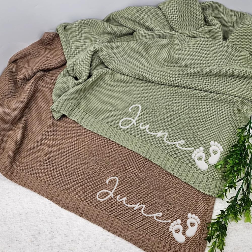 Luxury Personalized Name Baby Blanket