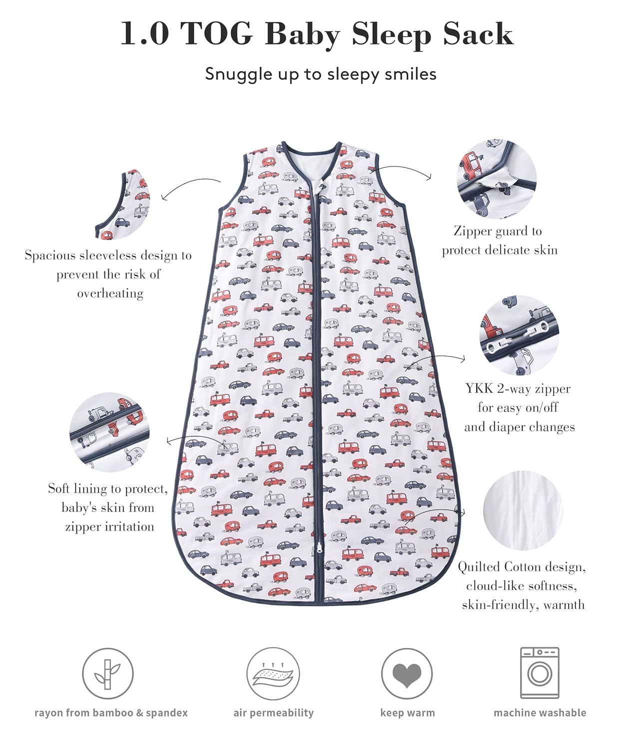 TADO MUSLIN Baby Sleep Sack 2-4T 10 TOG 2-Way Zipper