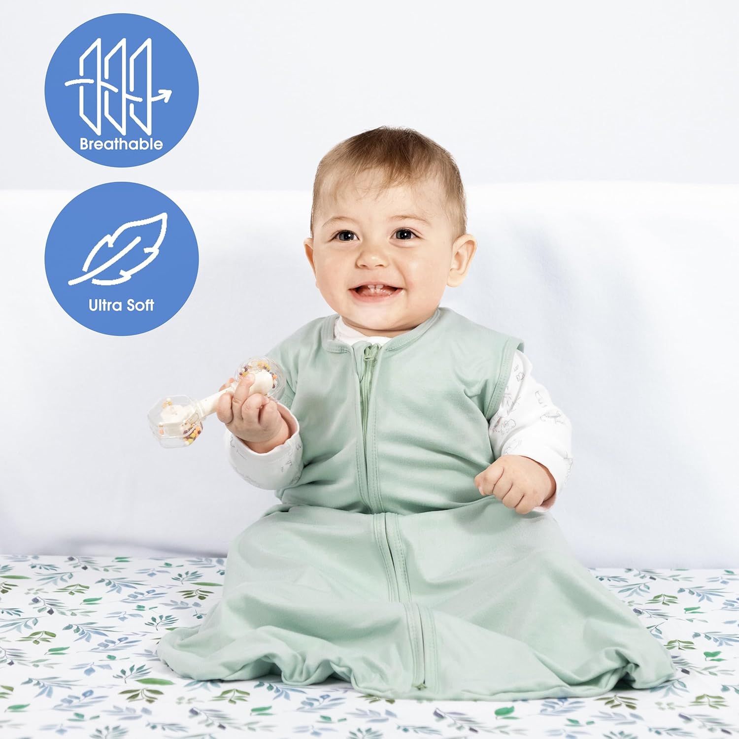 GUNTAIL Baby Sleep Sack 18-24 Months 2-Way Zipper 100 Rayon Cotton