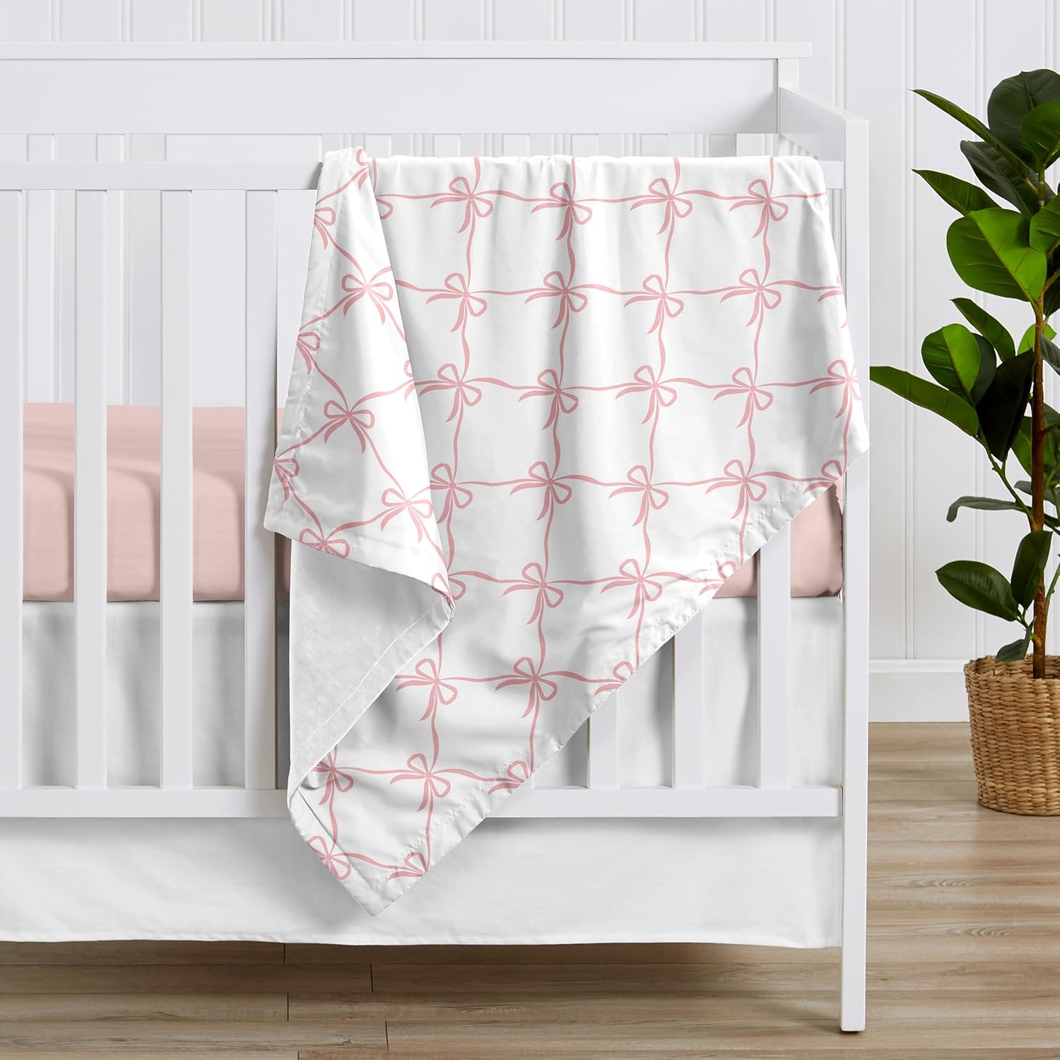 Sweet Jojo Designs Baby Blanket with Pink Bows