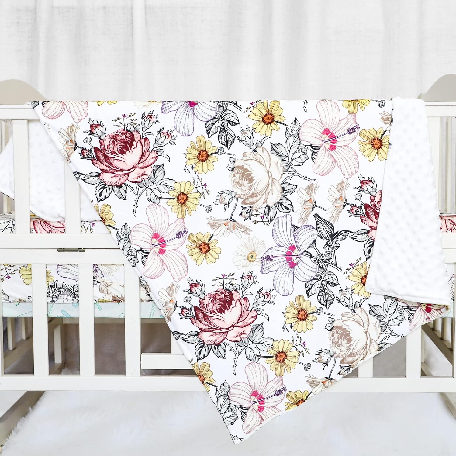 HNHUAMING Floral Baby Blanket - 30 x 40 Inch