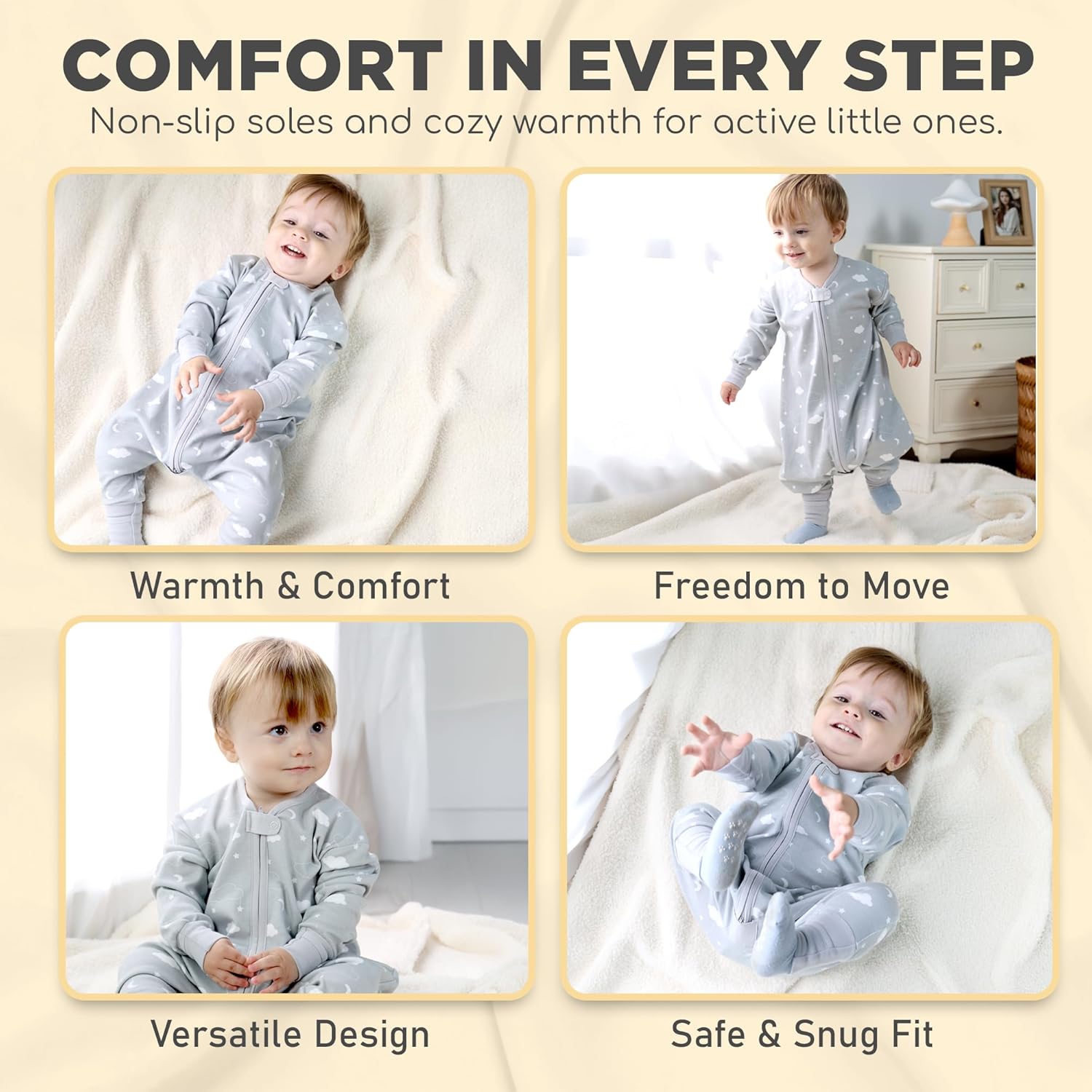 Mama Cheetah Toddler Sleep Sack with 2-Way Zipper