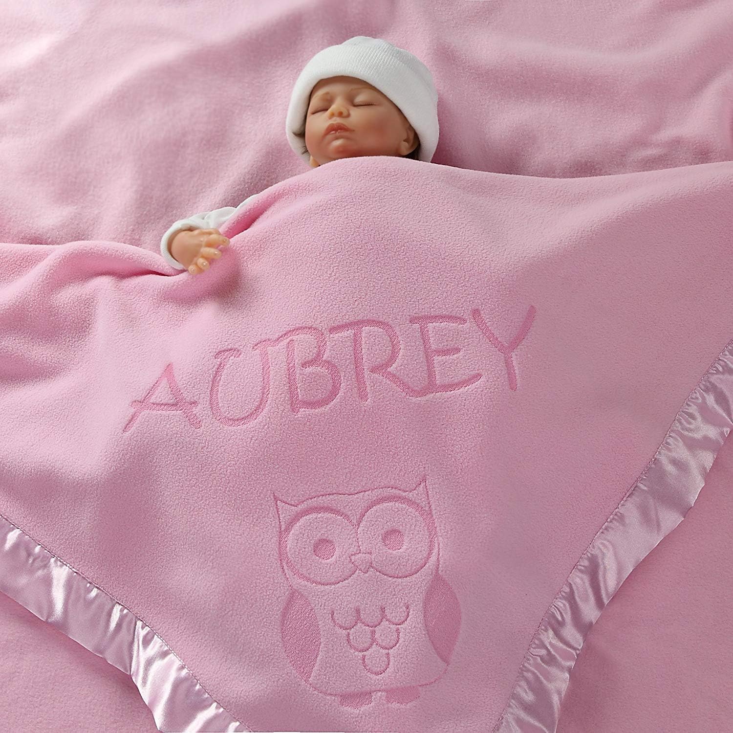 Custom Catch Personalized Owl Baby Blanket for Boy