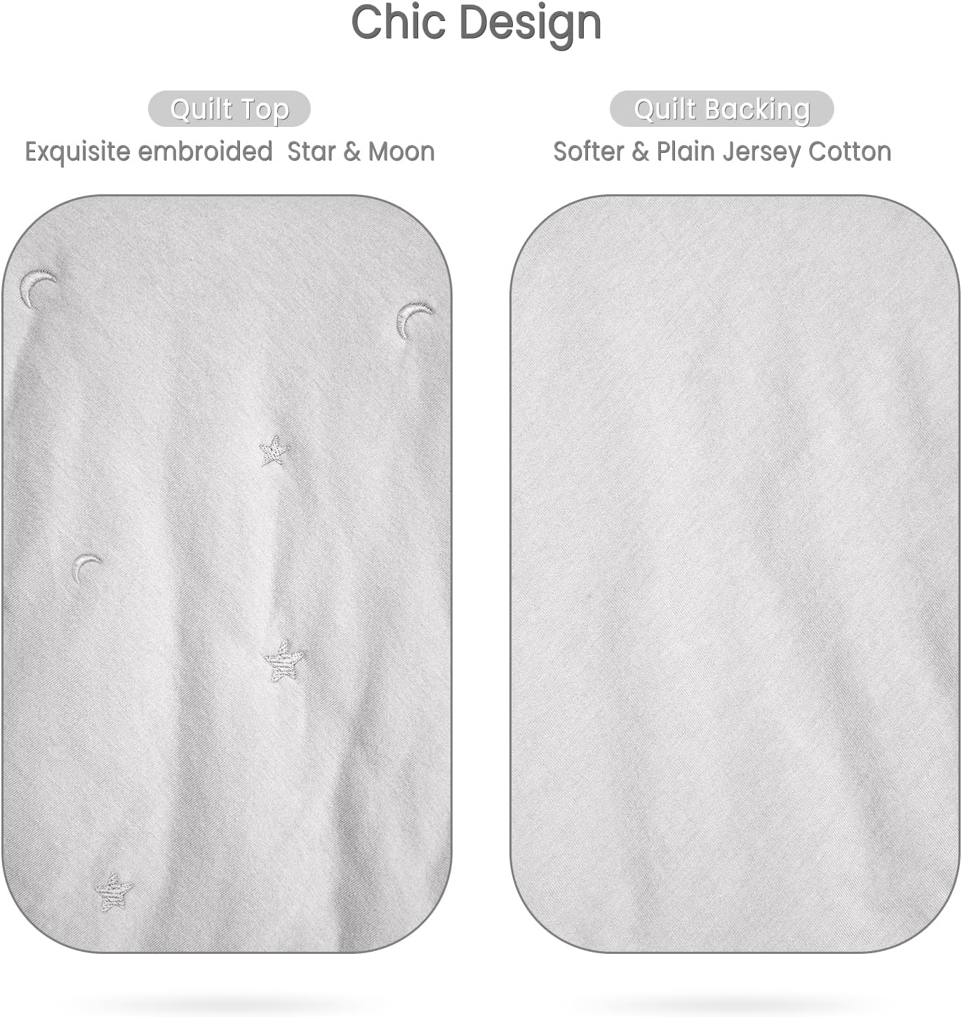 Lulu Moon Baby Crib Blanket - Lightweight 30x40 Jersey Cotton Quilt
