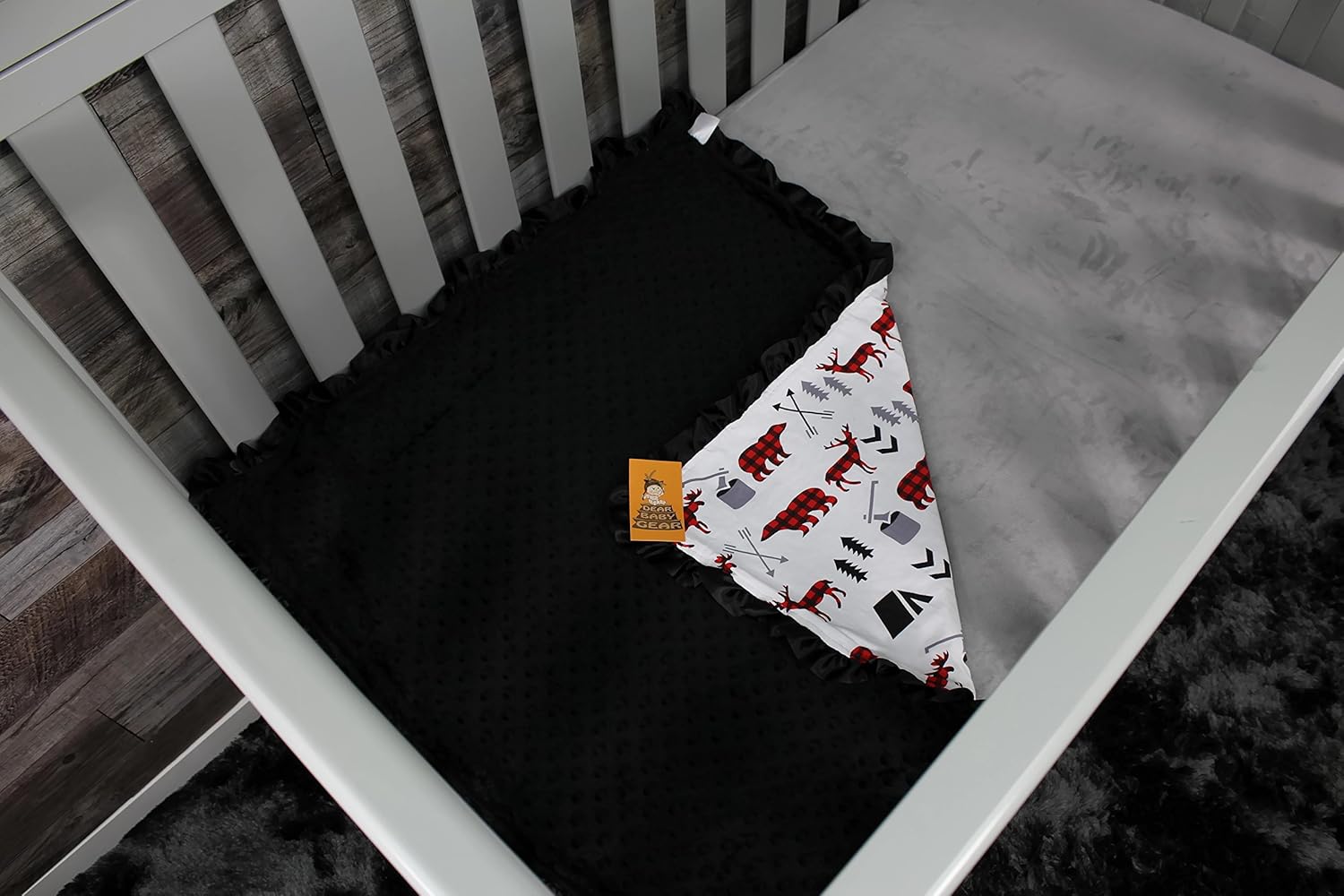 Dear Baby Gear Baby Blanket 32x32 Woodland Adventure Plaid
