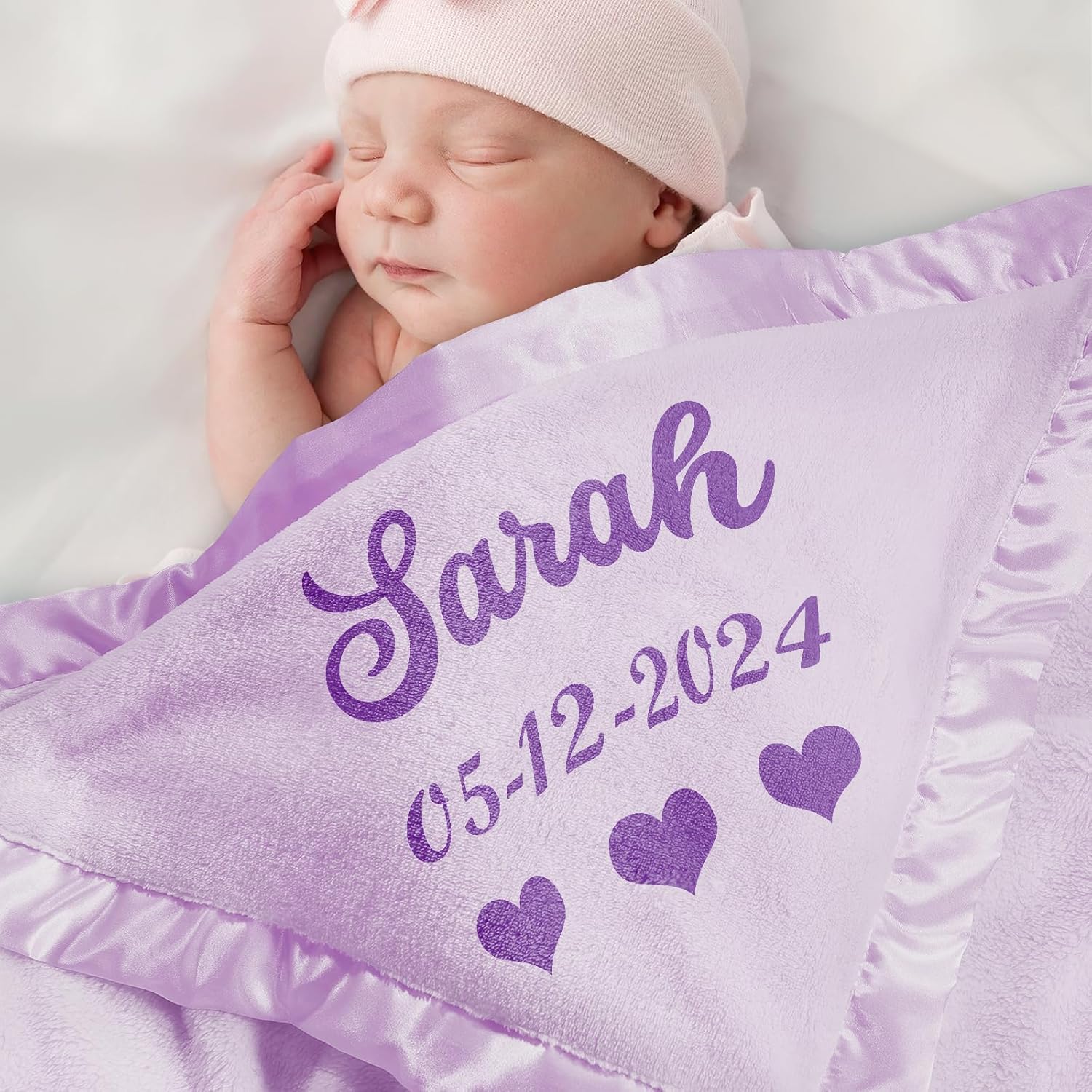 Yofair Personalized Baby Blanket with Name Customized Gift