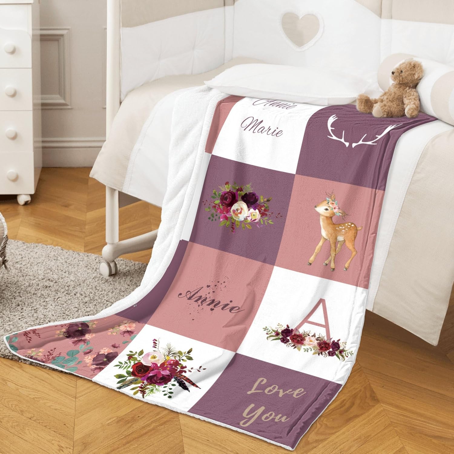 Youltar Personalized Baby Blanket with Name 1