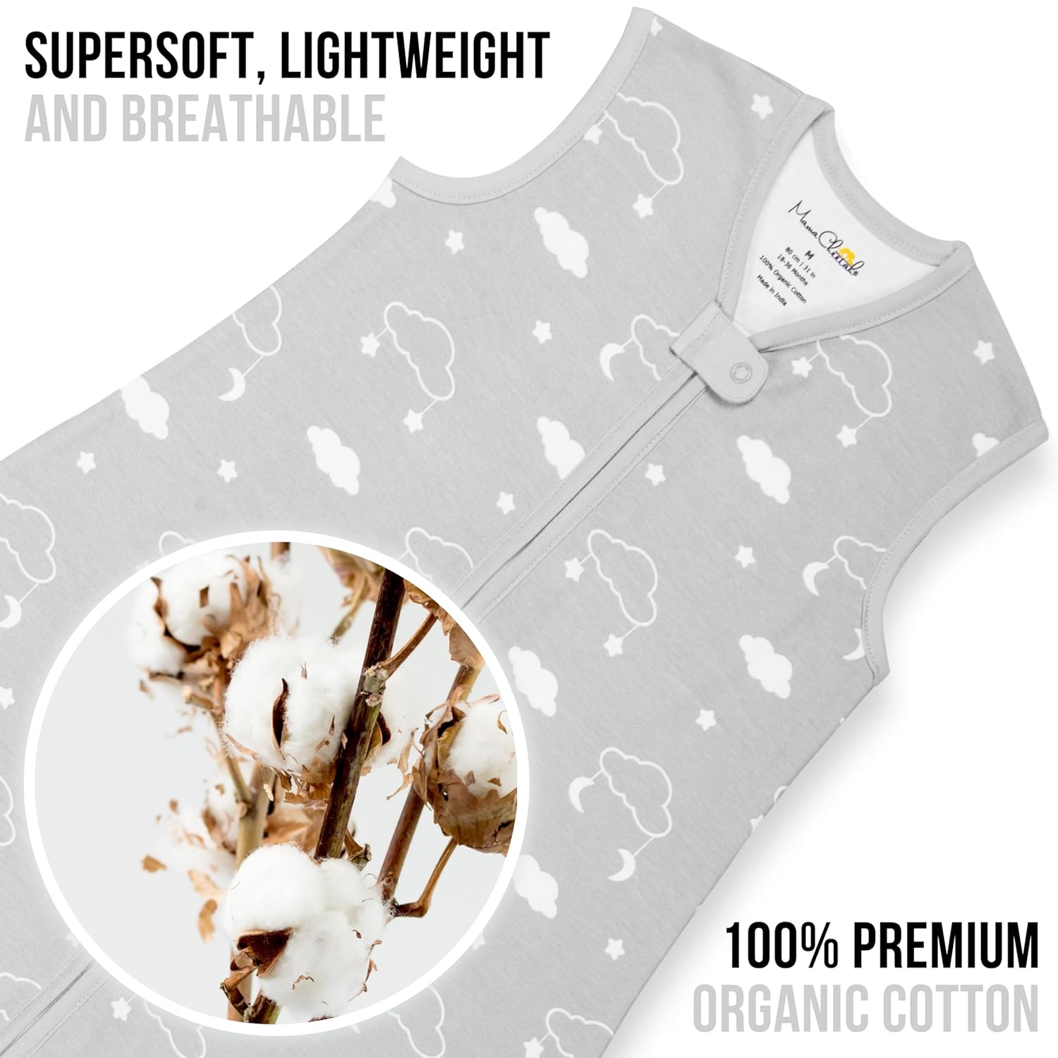 Mama Cheetah Toddler Sleep Sack 4T-5T 05 TOG Organic Cotton