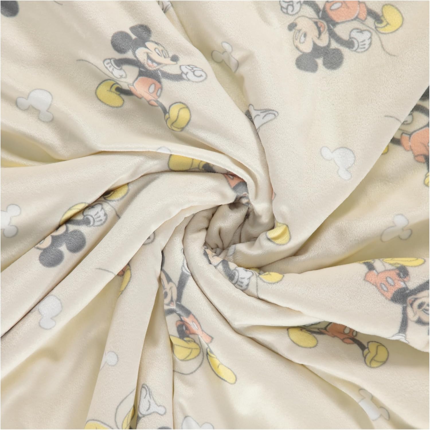 Disney Character Fuzzy Double Sided Baby Blanket with Mink and Sherpa