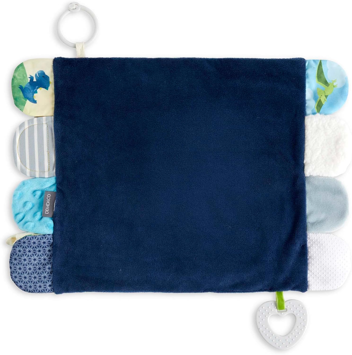 DEMDACO Dinosaur Baby Blue Activity Blanket 17x115 Inch 1